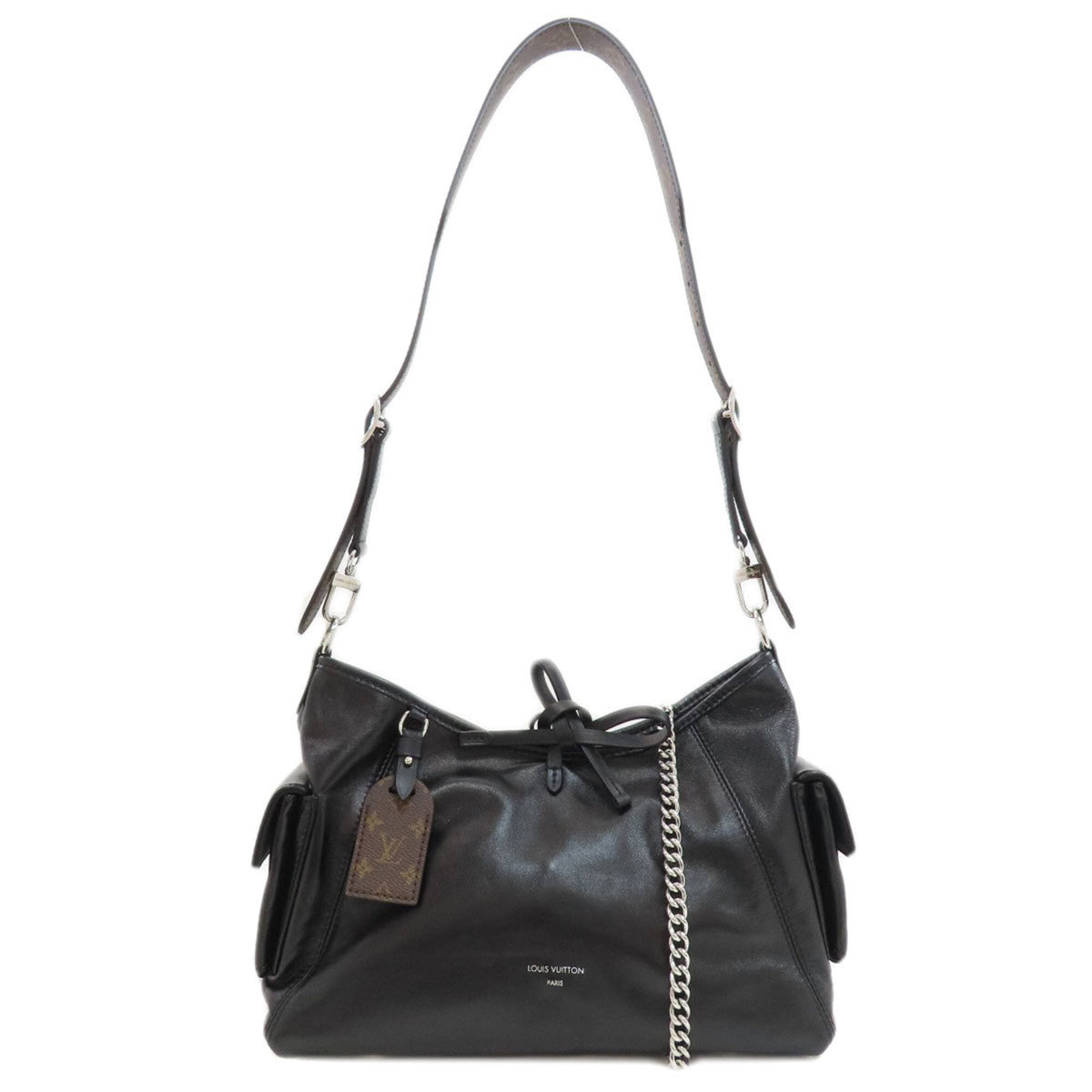 Louis Vuitton Black Leather Shoulder Bag (Pre-Owned)