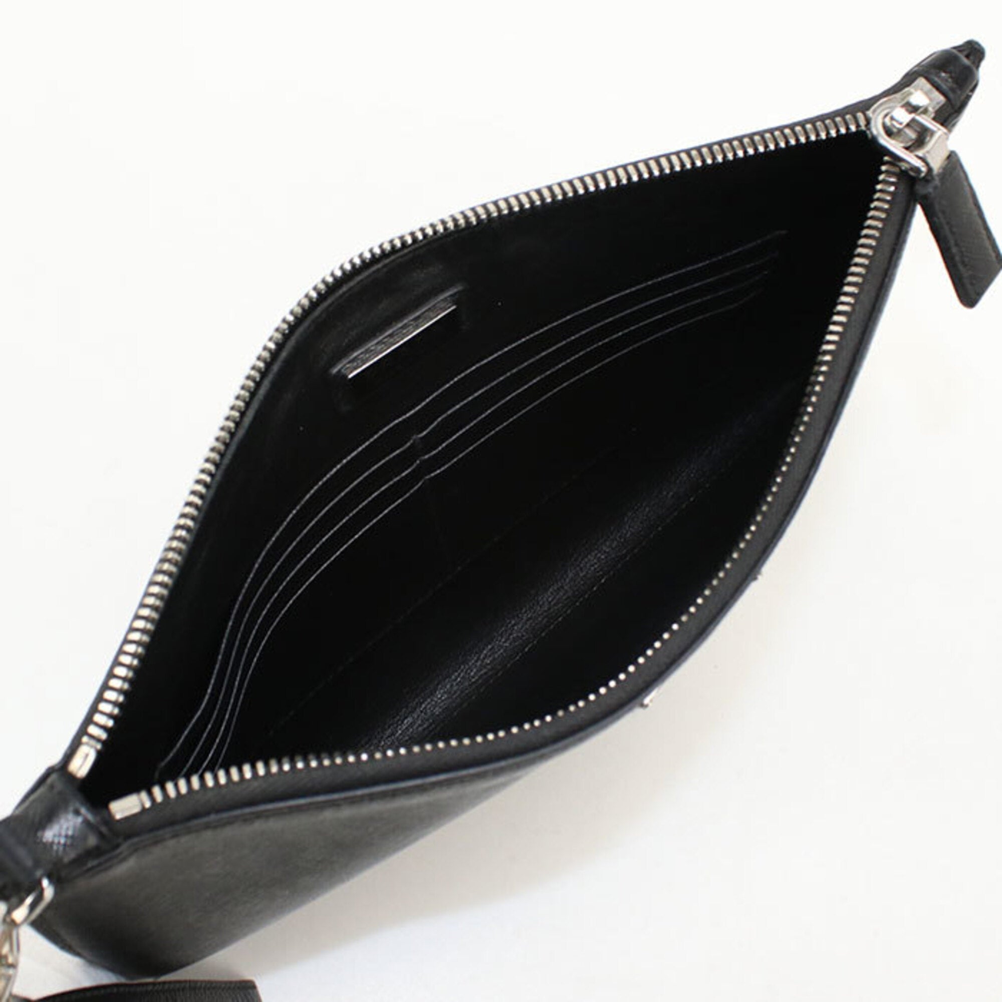 Prada Black Leather Clutch Bag (Pre-Owned)