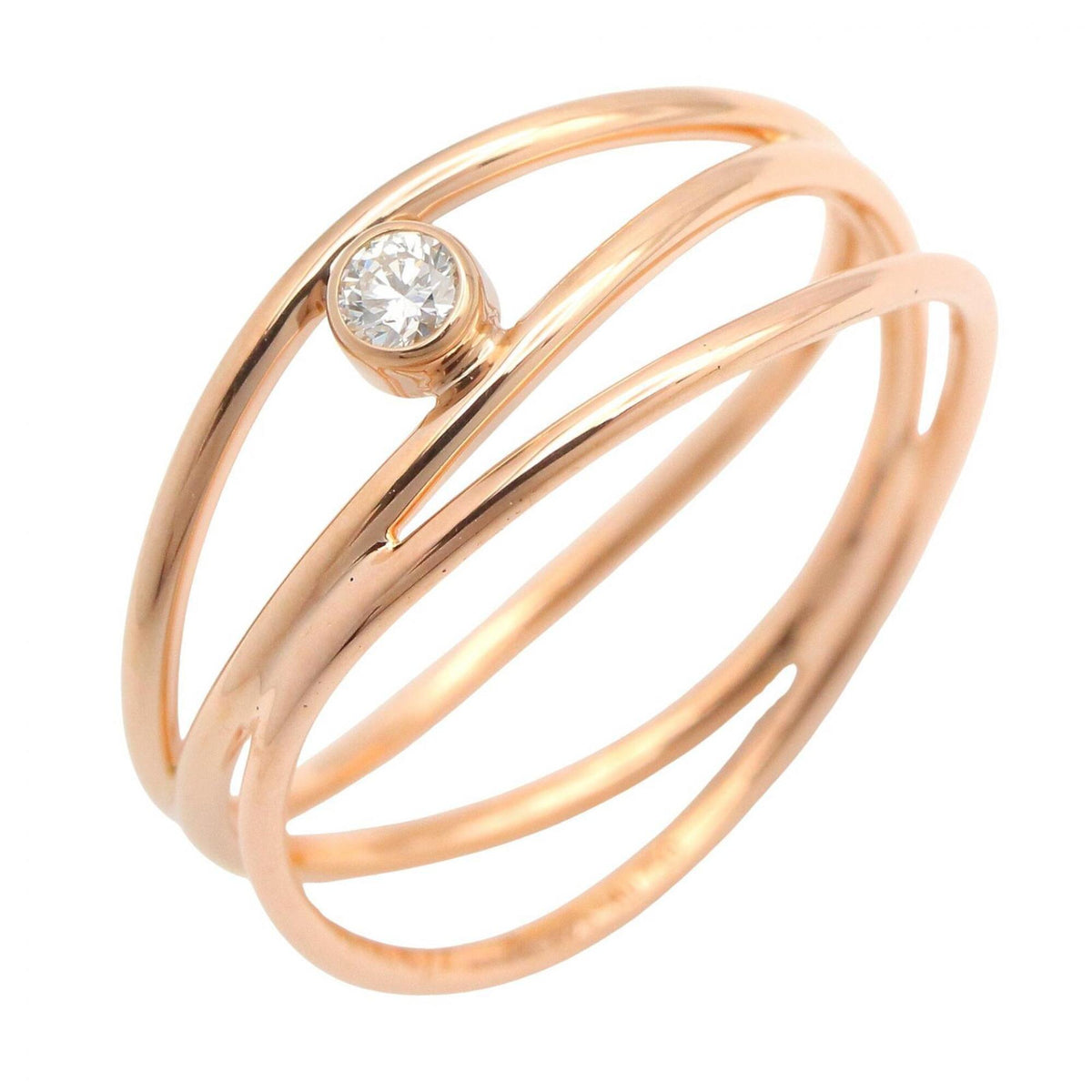Tiffany Gold Clear Pink Gold (18K) Band Ring (Pre-Owned)