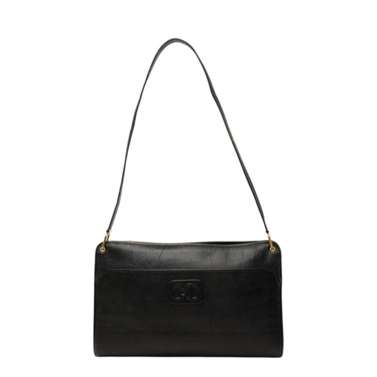 Christian Dior Black Leather Handbag Shoulder Bag (Pre-Owned)
