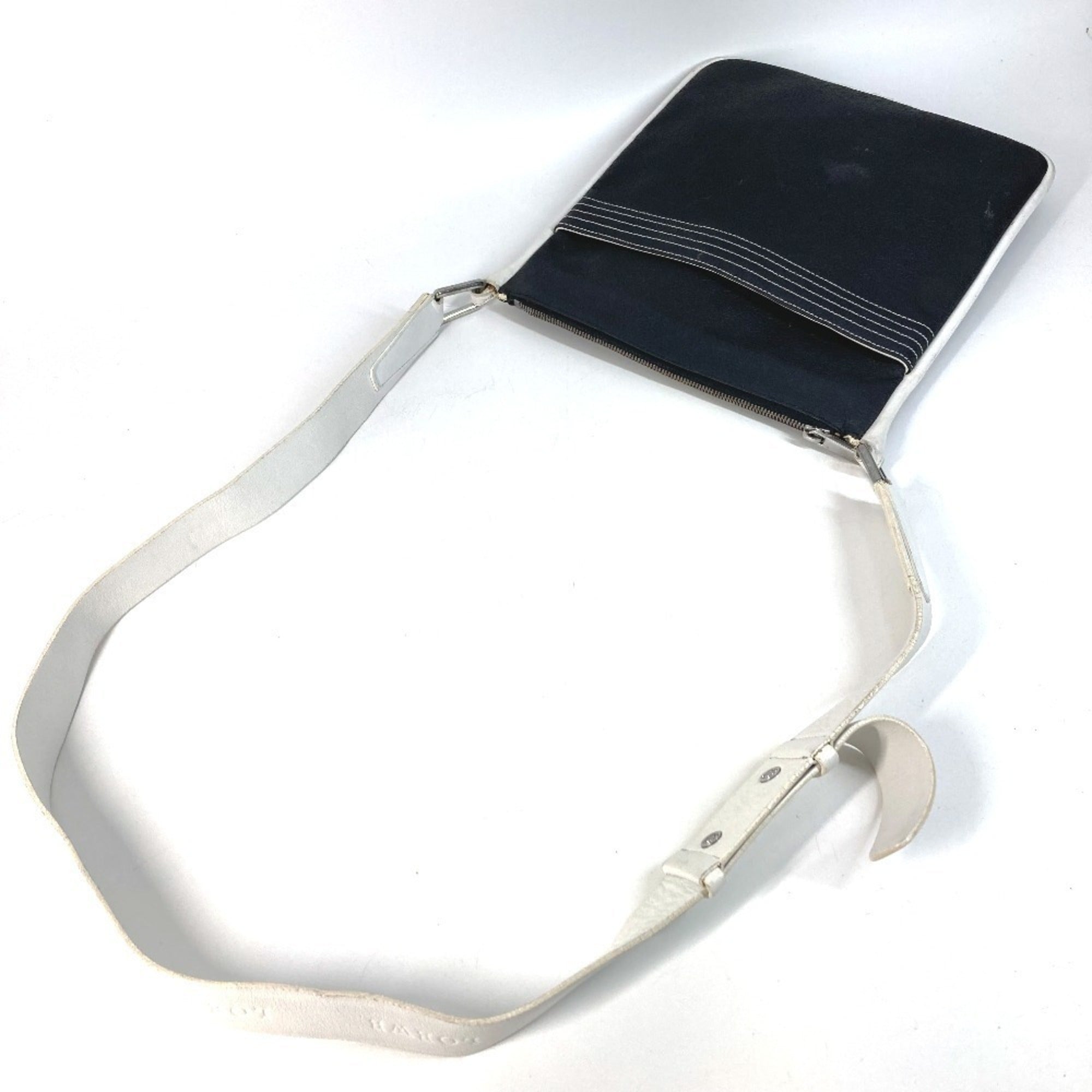 Loewe Black White Leather Pvc Pochette Shoulder Bag (Pre-Owned)