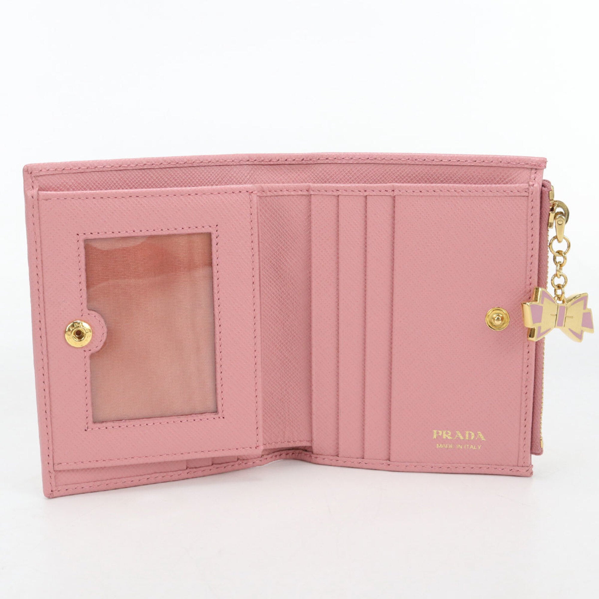 Prada Pink Leather Wallet (Bi-Fold) (Pre-Owned)