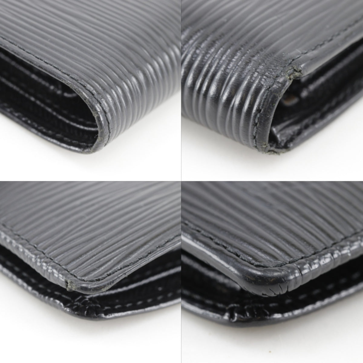 Louis Vuitton Black Noir Epi Leather Wallet (Bi-Fold) (Pre-Owned)