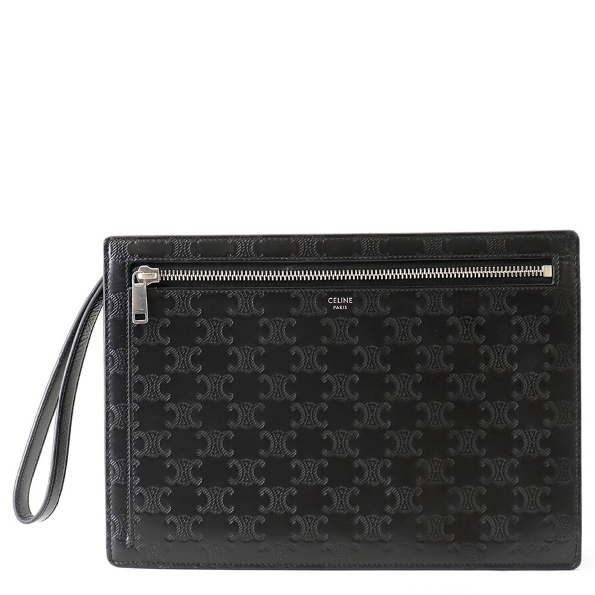 Celine Black Leather Clutch Bag (Pre-Owned)