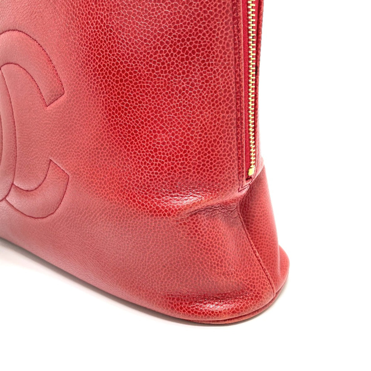Chanel Red Leather Shoulder Bag (Pre-Owned)