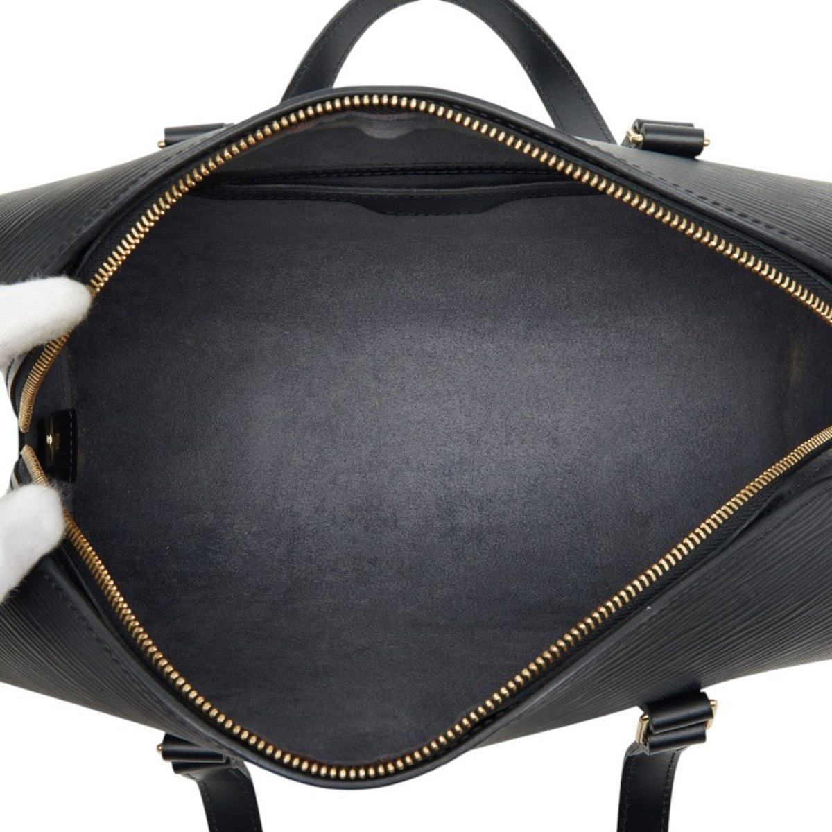 Louis Vuitton Black Noir Leather Handbag Pouch (Pre-Owned)
