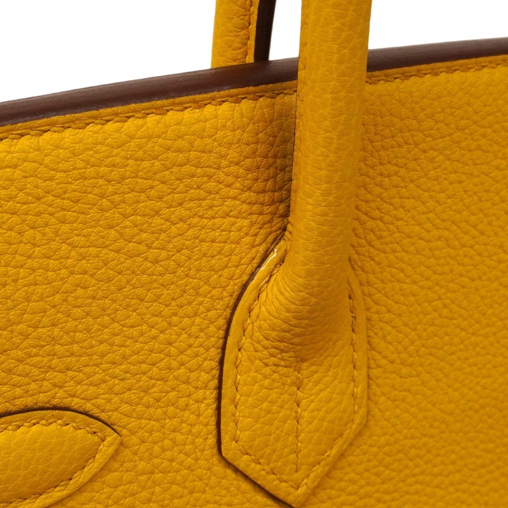 Hermes Yellow Togo Leather Handbag (Pre-Owned)