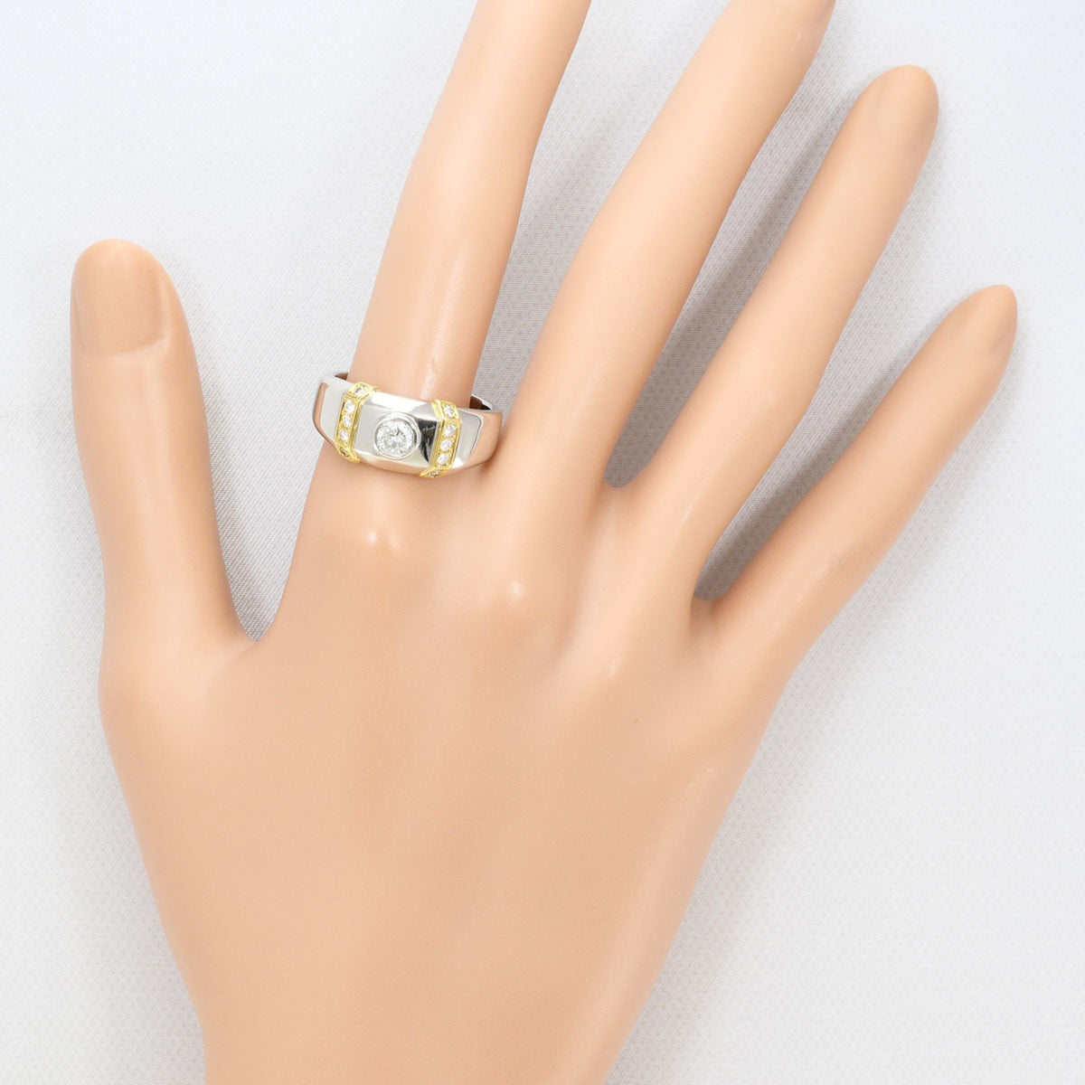 Unbranded Platinum Yellow Gold Yellow Gold (18K) Platinum 900 Band Ring (Pre-Owned)
