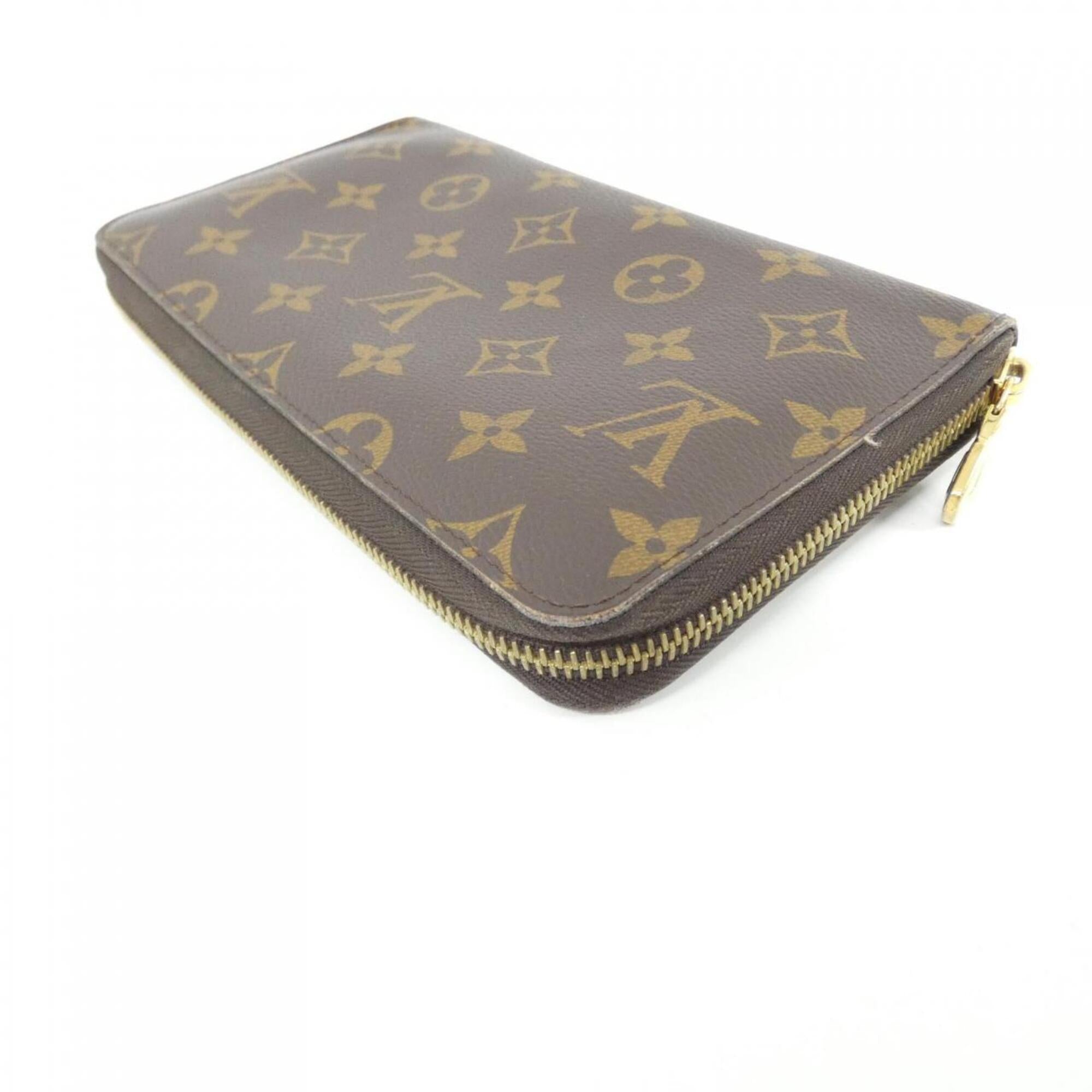 Louis Vuitton Marron Coated Canvas Long Bill Wallet (Bi-Fold) (Pre-Owned)