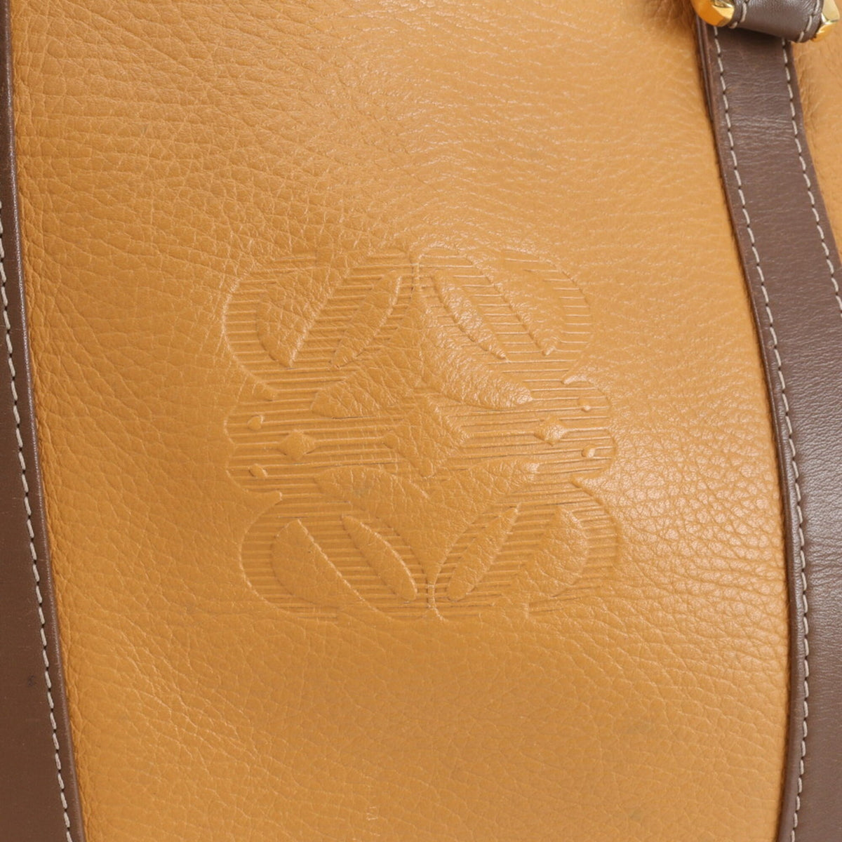 Loewe Brown Leather Handbag Shoulder Bag Tote Bag (Pre-Owned)