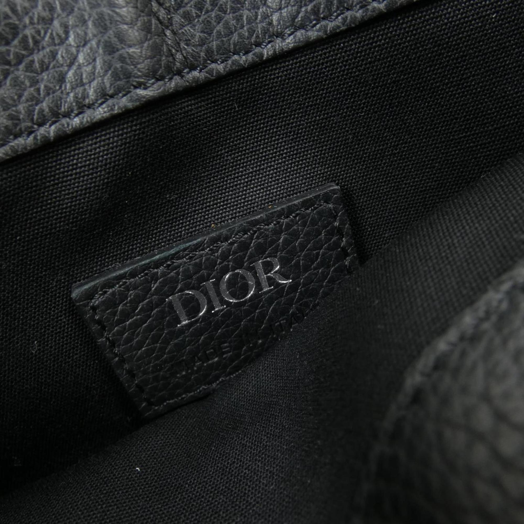 Christian Dior Beige Black Gray Jacquard Handbag Messenger Bag (Pre-Owned)