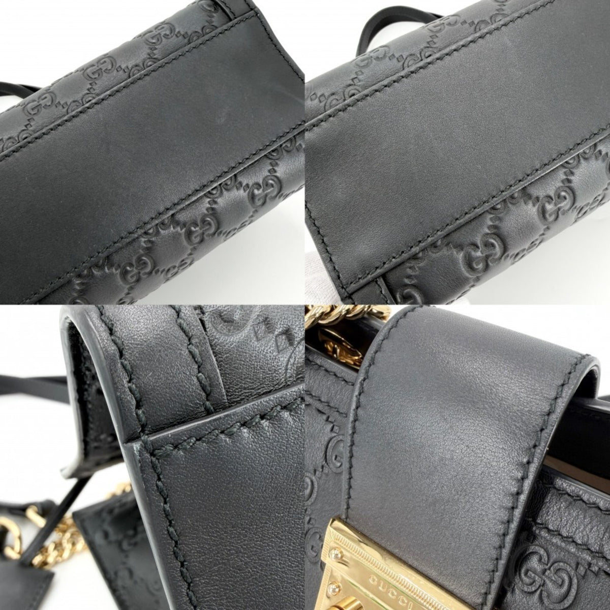Gucci Black Leather Shoulder Bag (Pre-Owned)