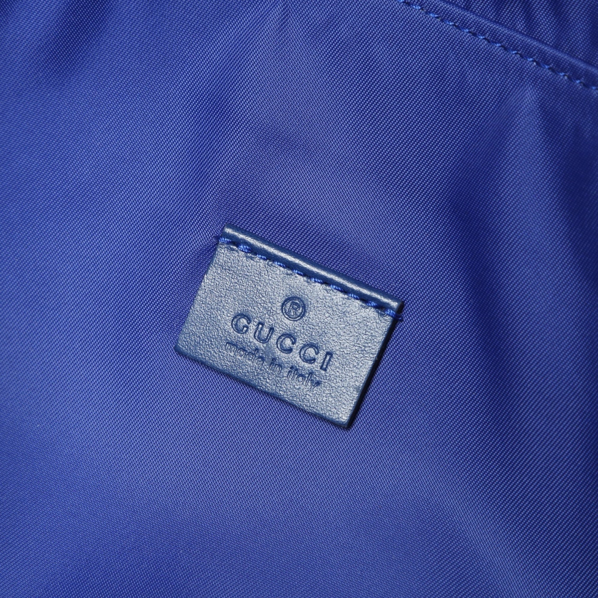 Gucci Gg Canvas Blue Gg Canvas Shoulder Bag (Pre-Owned)