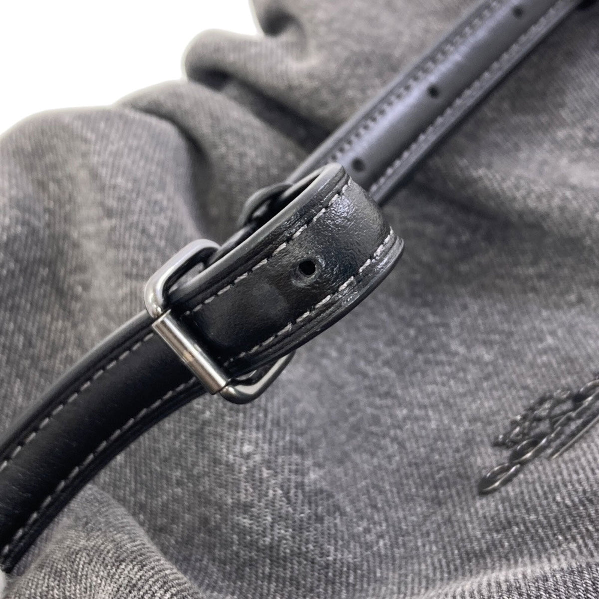 Coach Gray Denim Shoulder Bag (Pre-Owned)