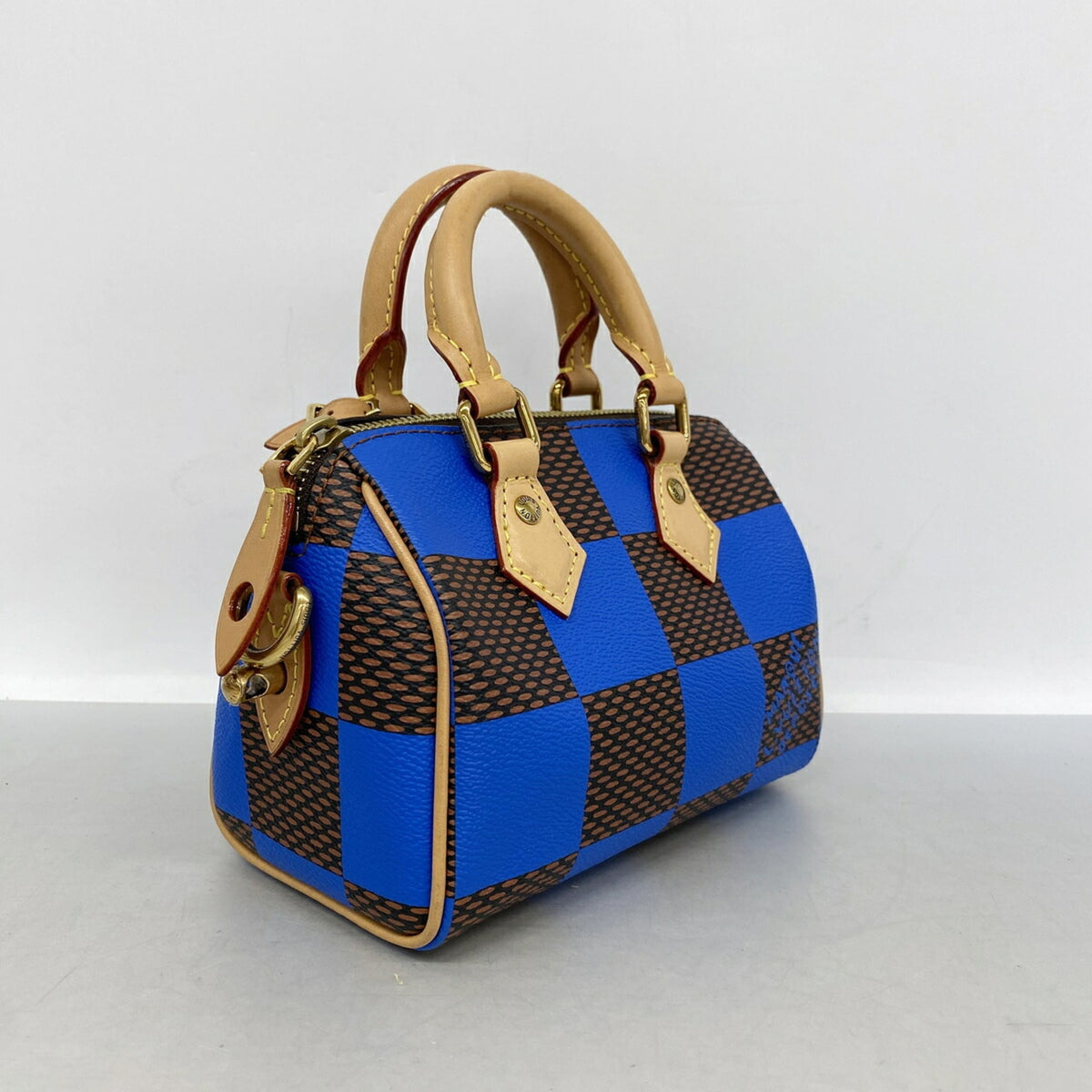 Louis Vuitton Blue Brown Handbag (Pre-Owned)