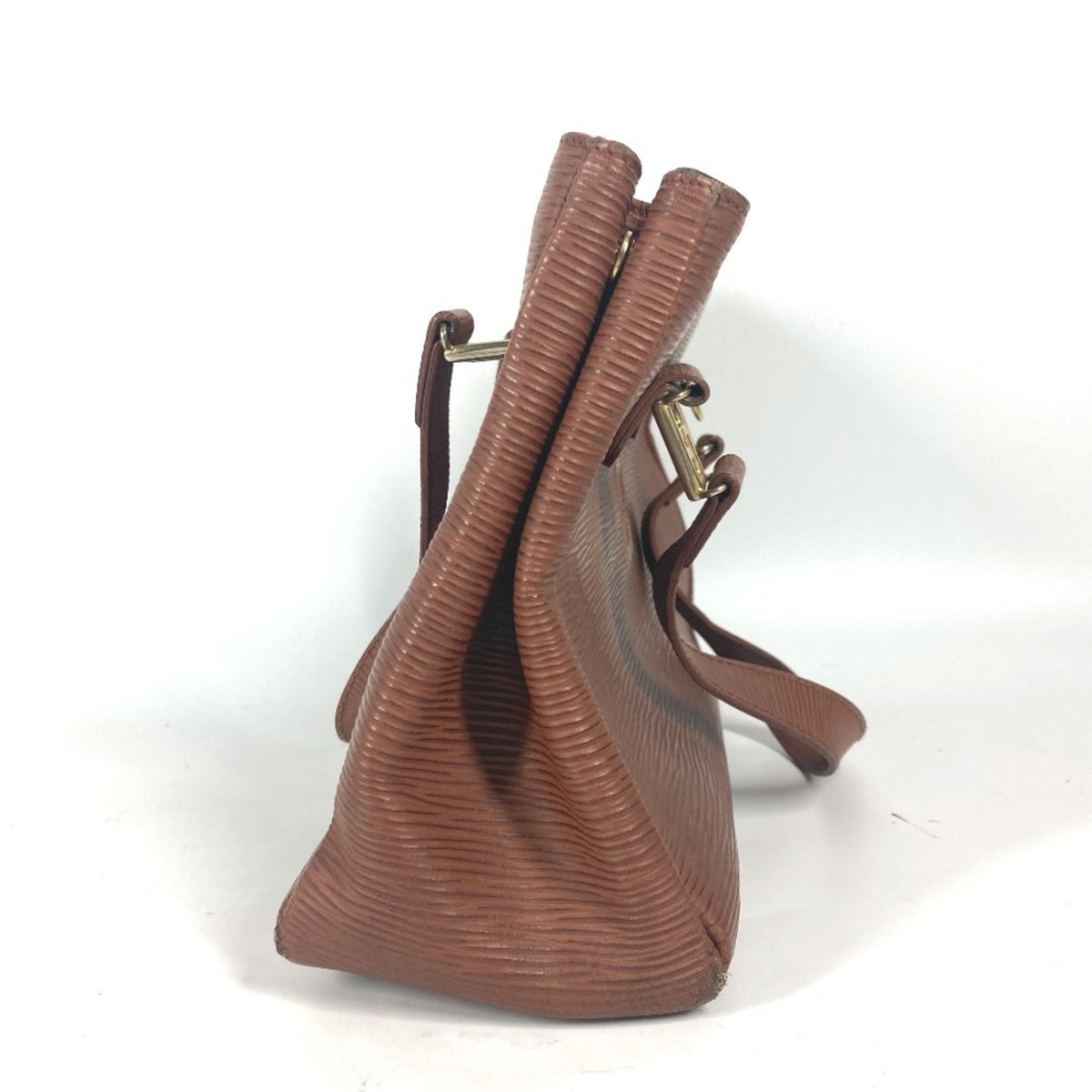 Fendi Brown Leather Handbag Shoulder Bag Tote Bag (Pre-Owned)