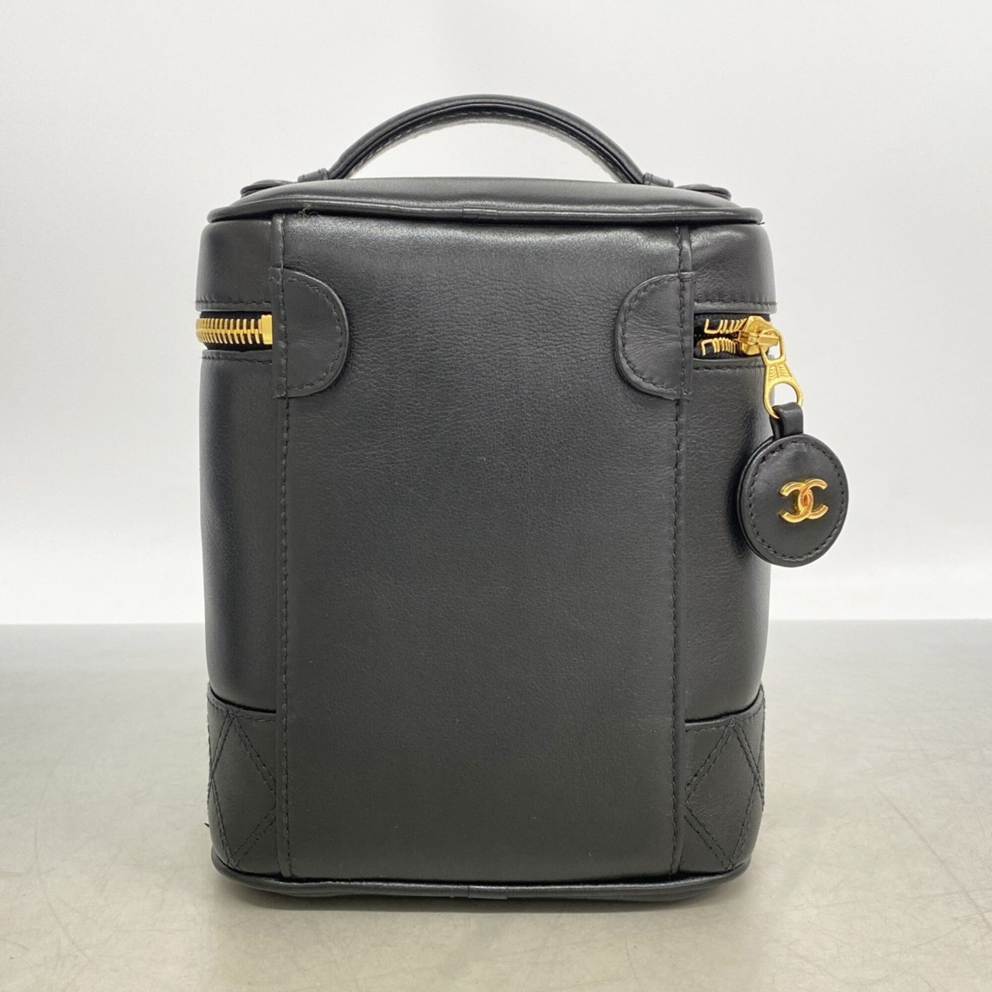 Chanel Black Leather Vanity Bag (Pre-Owned)