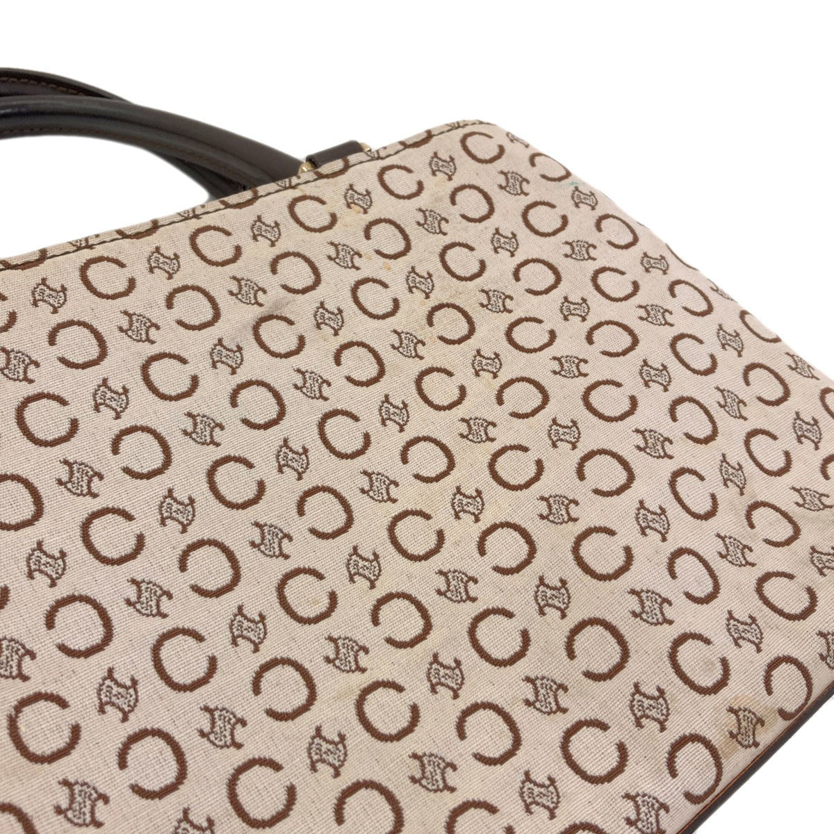 Celine Beige Canvas Leather Handbag (Pre-Owned)