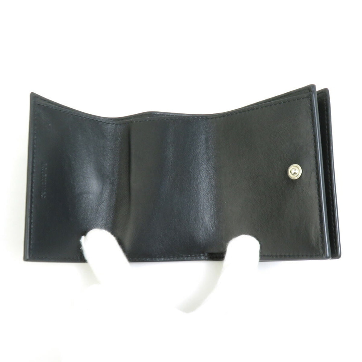 Balenciaga Black Leather Wallet (Tri-Fold) (Pre-Owned)