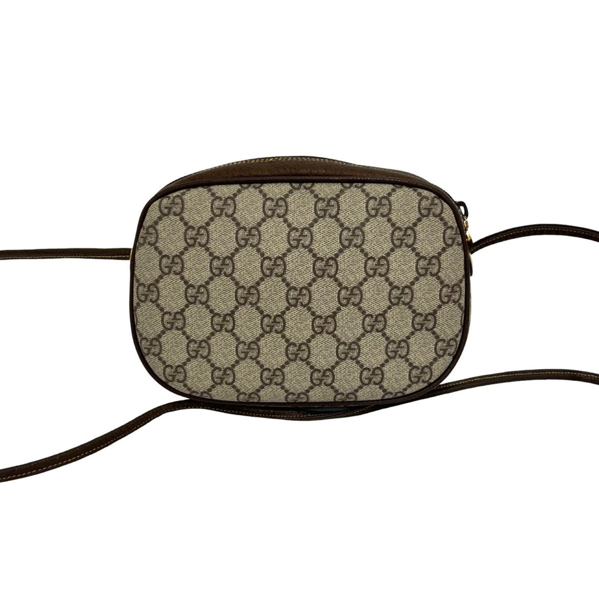 Gucci Brown Green Red Color Pvc Leather Shoulder Bag (Pre-Owned)
