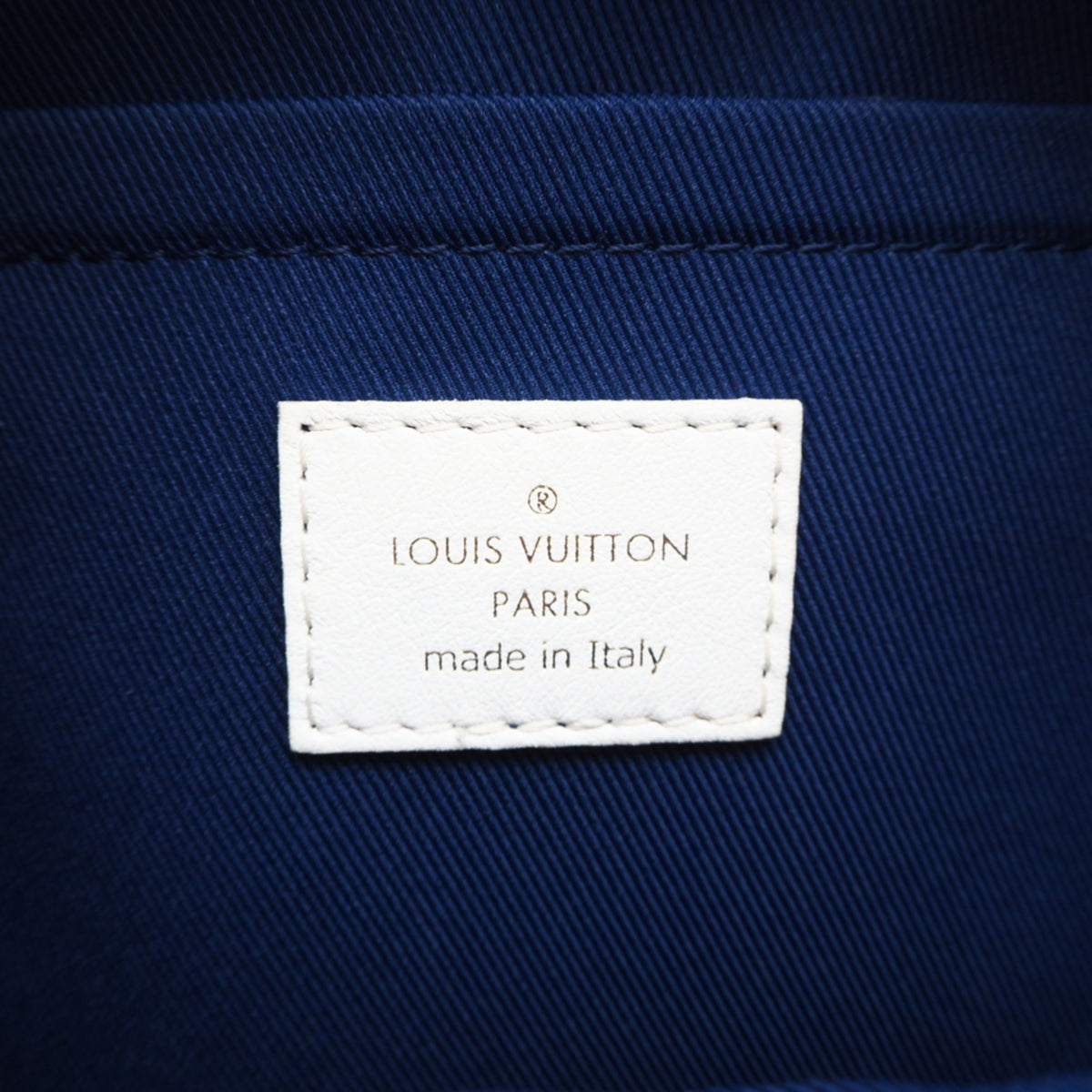 Louis Vuitton Blue White Jacquard Velvet Backpack (Pre-Owned)