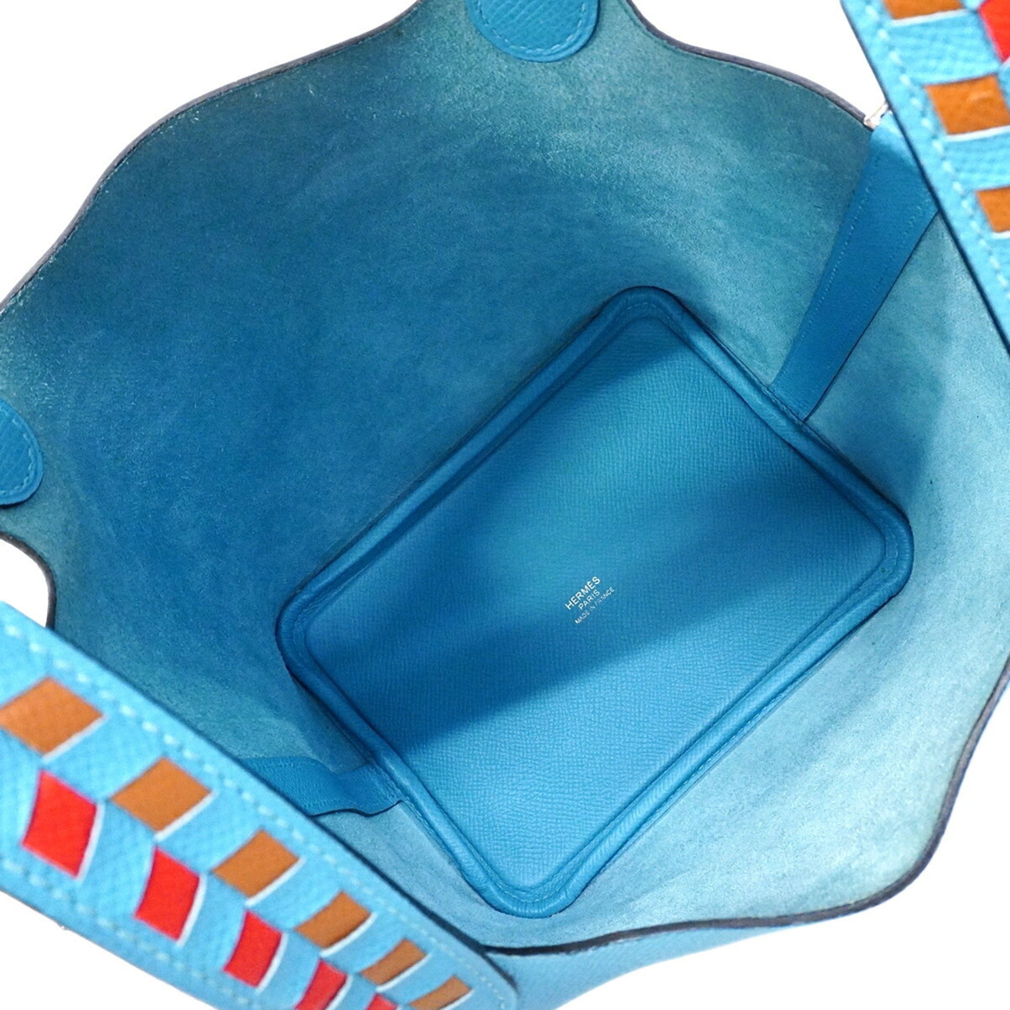 Hermes Blue Epsom Leather Handbag (Pre-Owned)