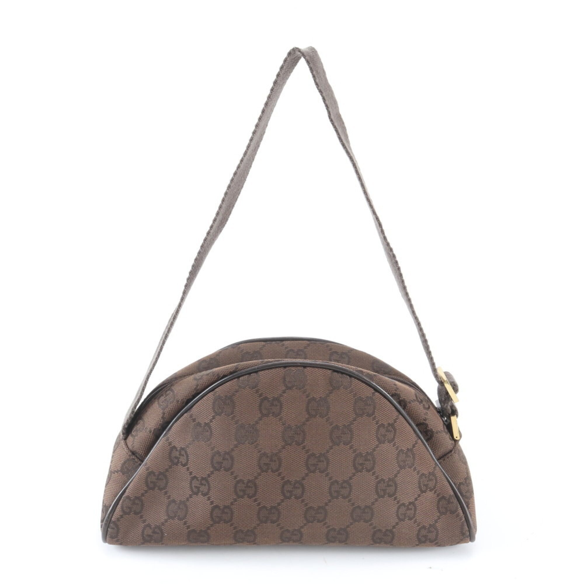 Gucci Gg Canvas Brown Dark Brown Gg Canvas Shoulder Bag (Pre-Owned)