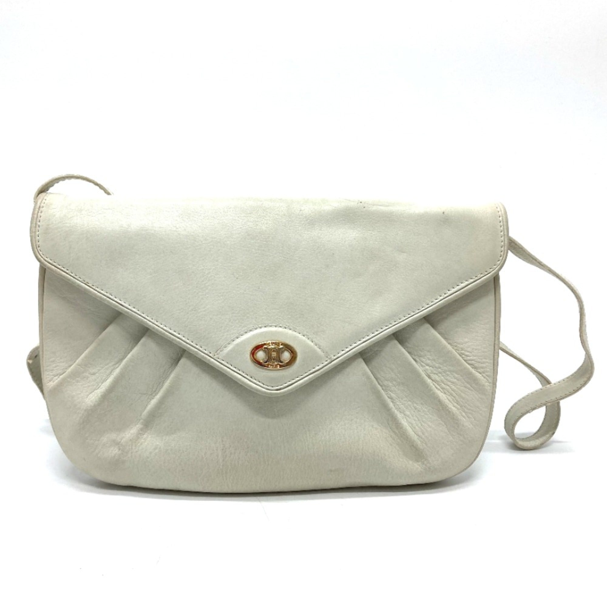 Celine White Leather Shoulder Bag (Pre-Owned)