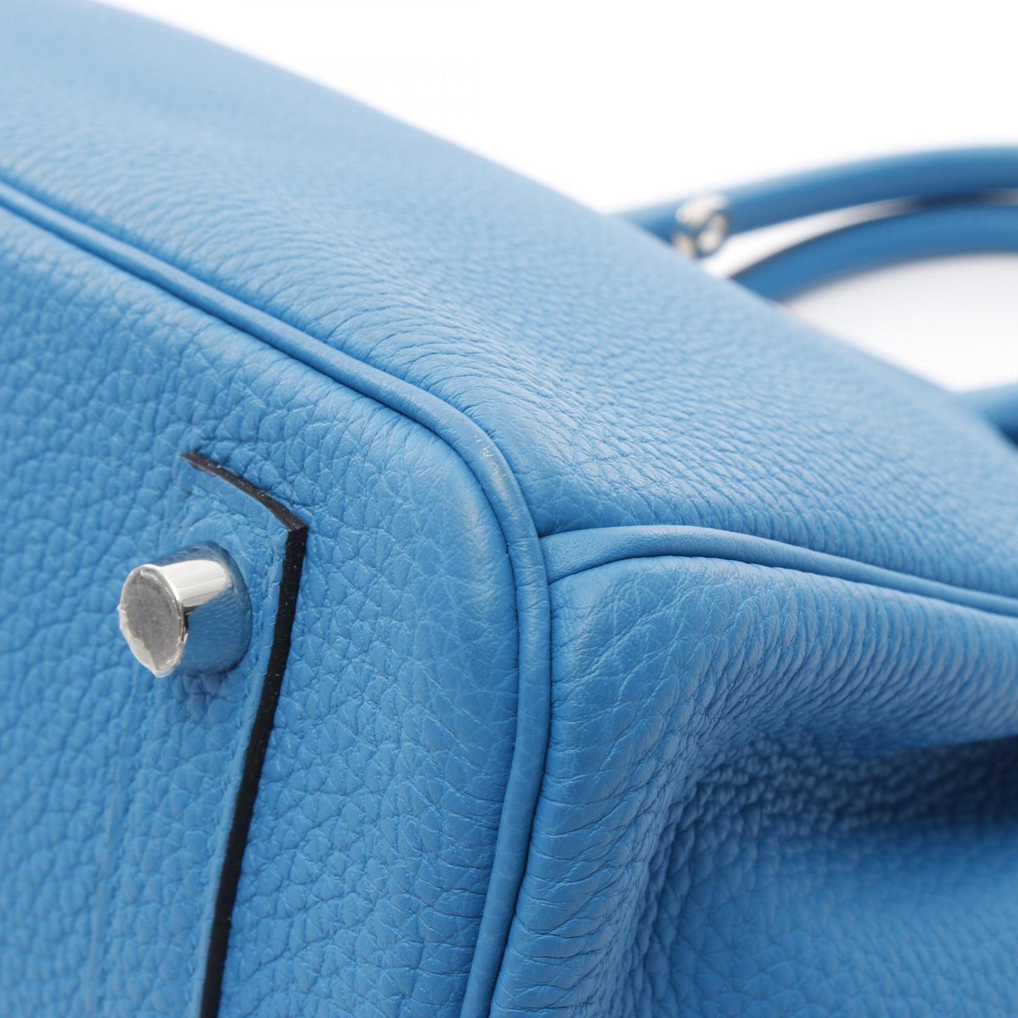 Hermes Birkin Blue Green Togo Leather Leather Handbag (Pre-Owned)