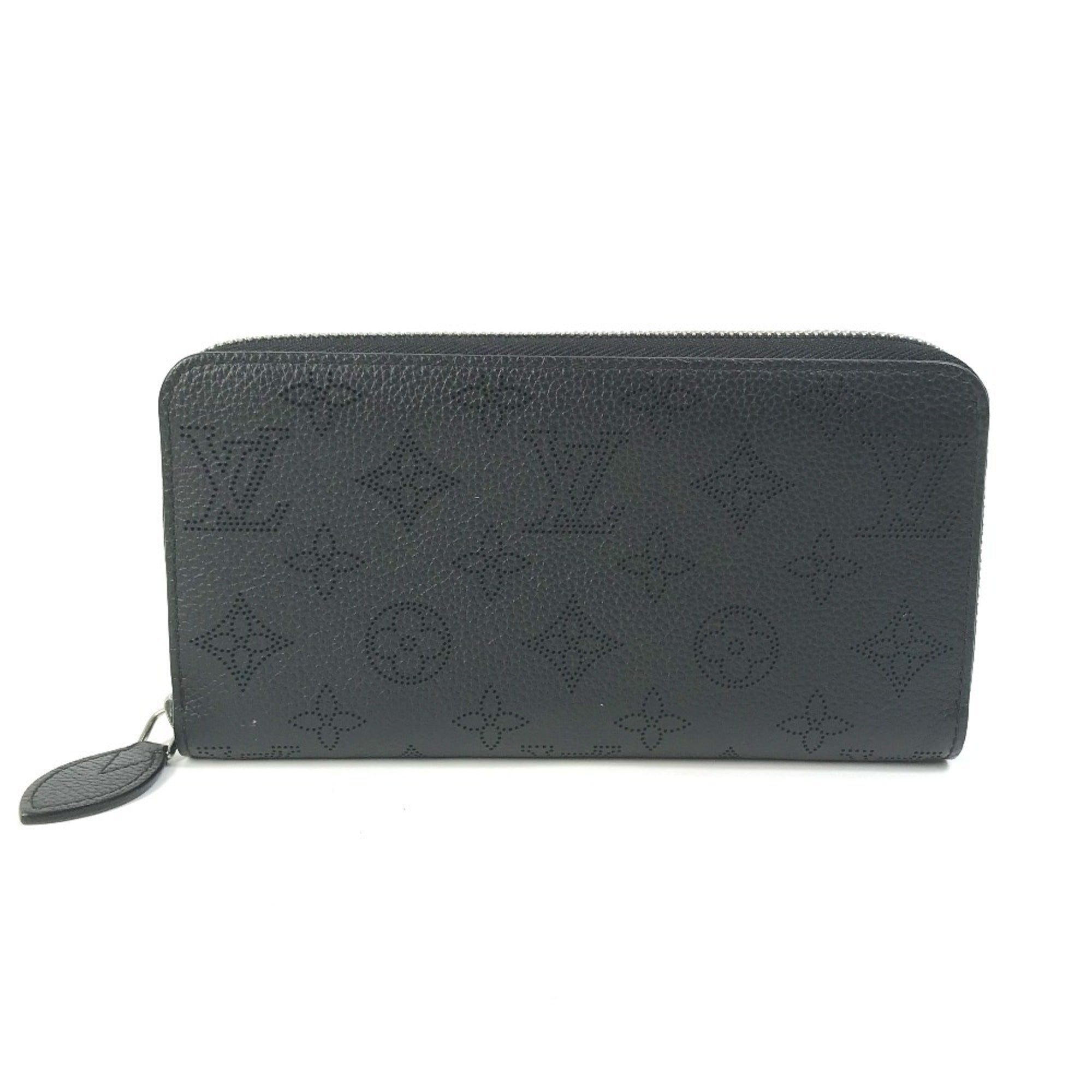 Louis Vuitton Black Mahina Leather Long Wallet (Bi-Fold) (Pre-Owned)
