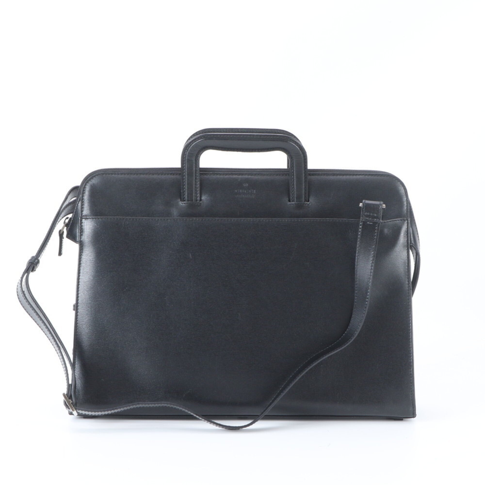 Gucci Black Leather Briefcase Handbag Tote Bag (Pre-Owned)