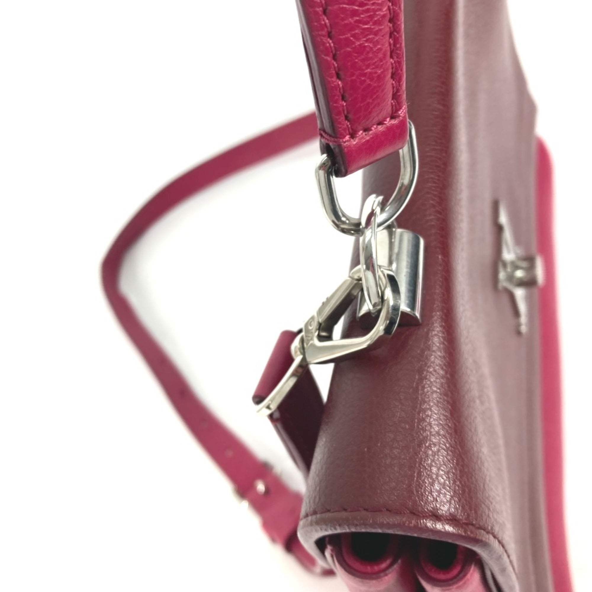 Louis Vuitton Purple Leather Handbag (Pre-Owned)