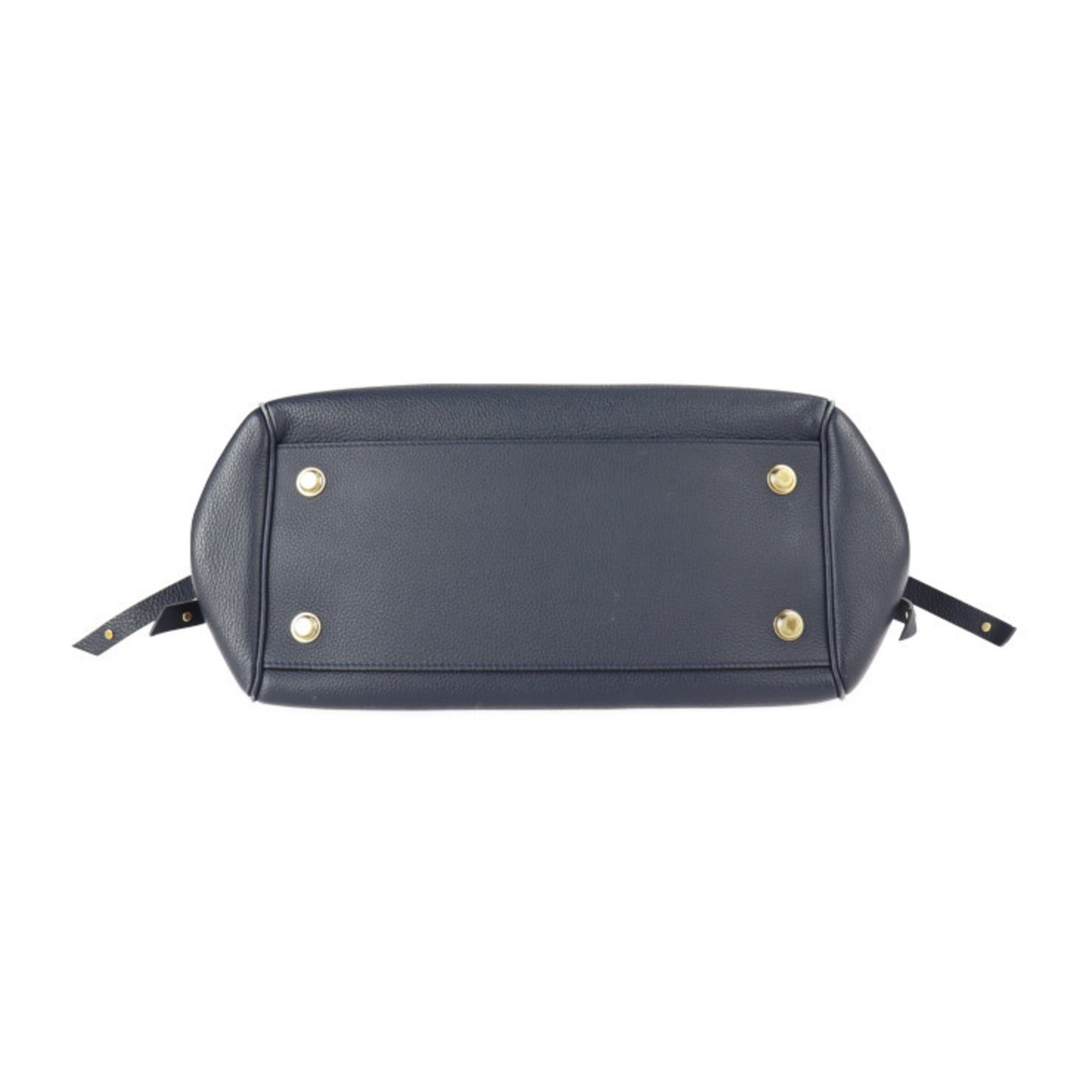 Louis Vuitton Navy Blue Leather Handbag Shoulder Bag (Pre-Owned)