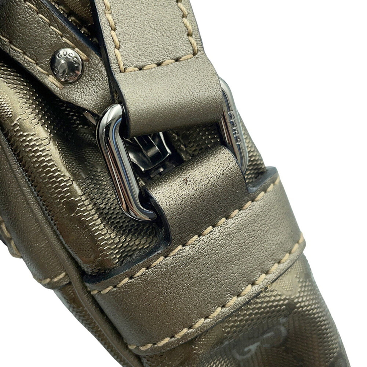 Gucci Bronze Pvc Leather Shoulder Bag (Pre-Owned)
