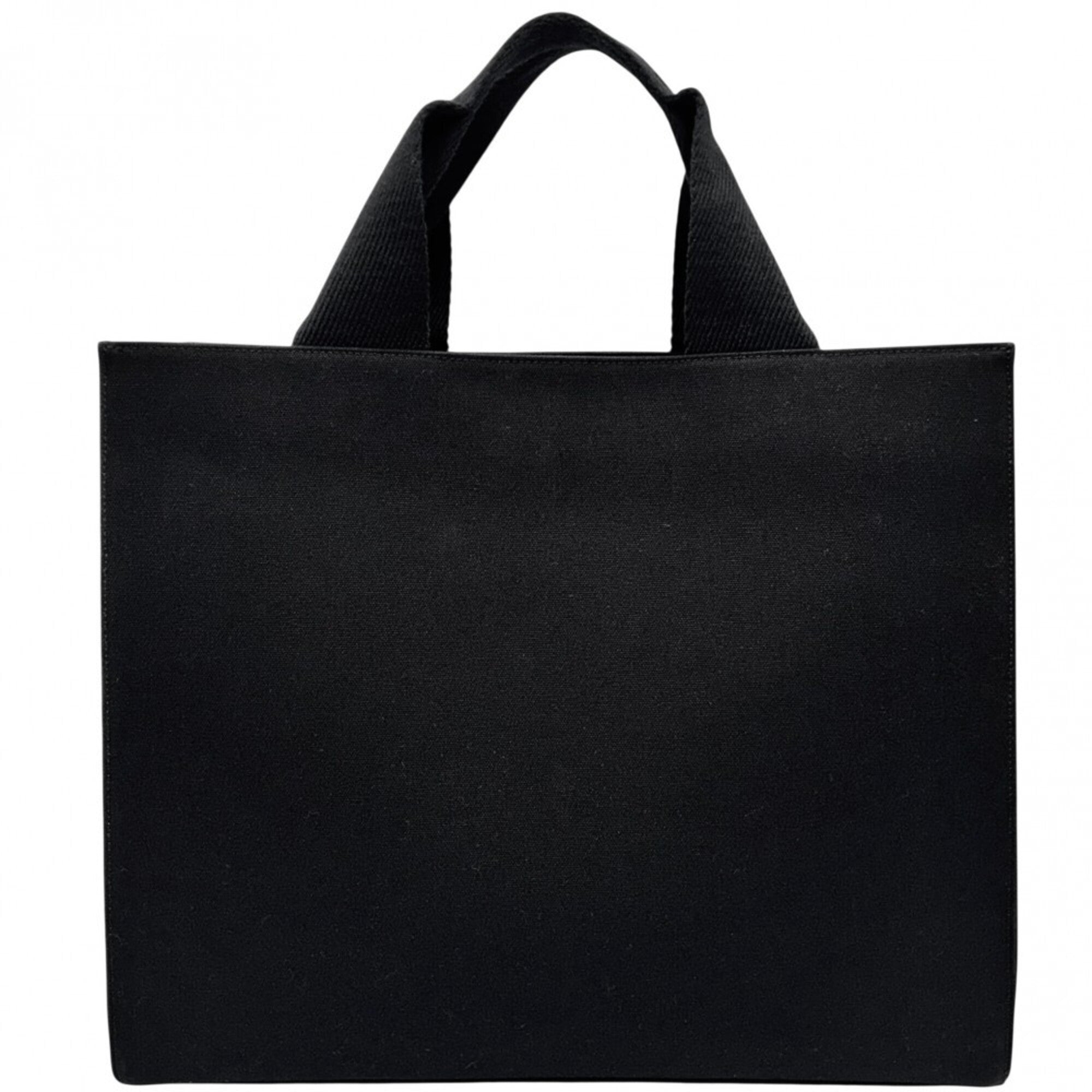 Versace Black Gold Canvas Handbag Tote Bag (Pre-Owned)