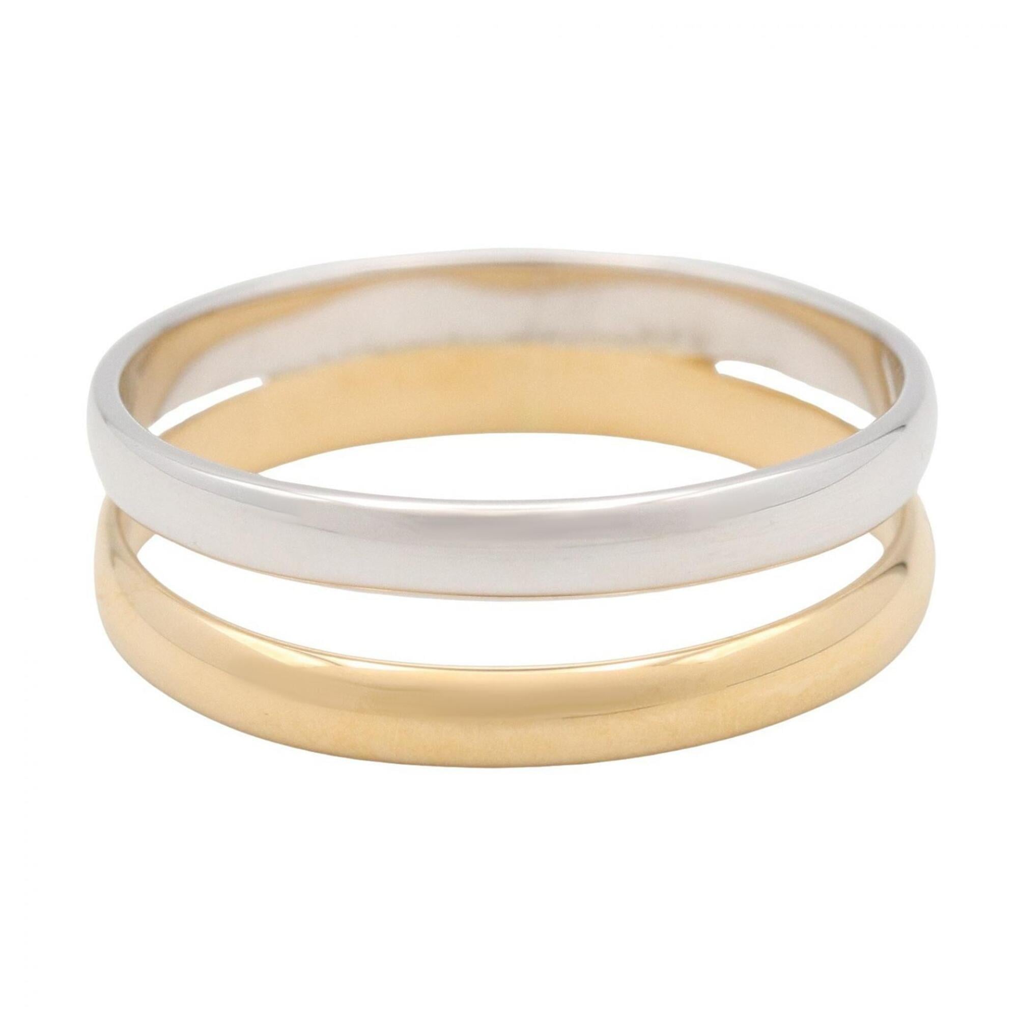 Cartier Gold Silver Yellow Gold (18K) White Gold (18K) Band Ring (Pre-Owned)
