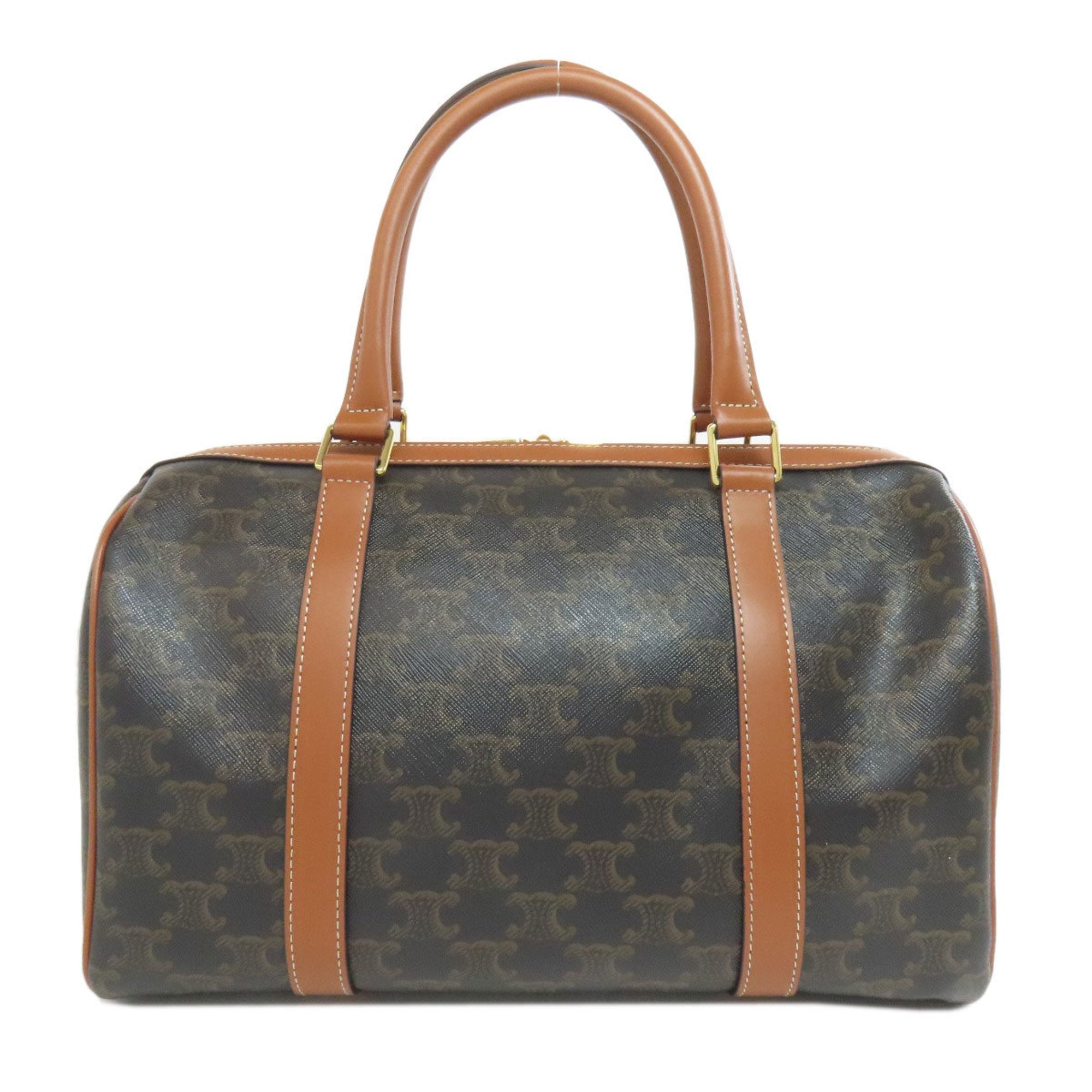 Celine Macadam Brown Leather Shoulder Bag (Pre-Owned)