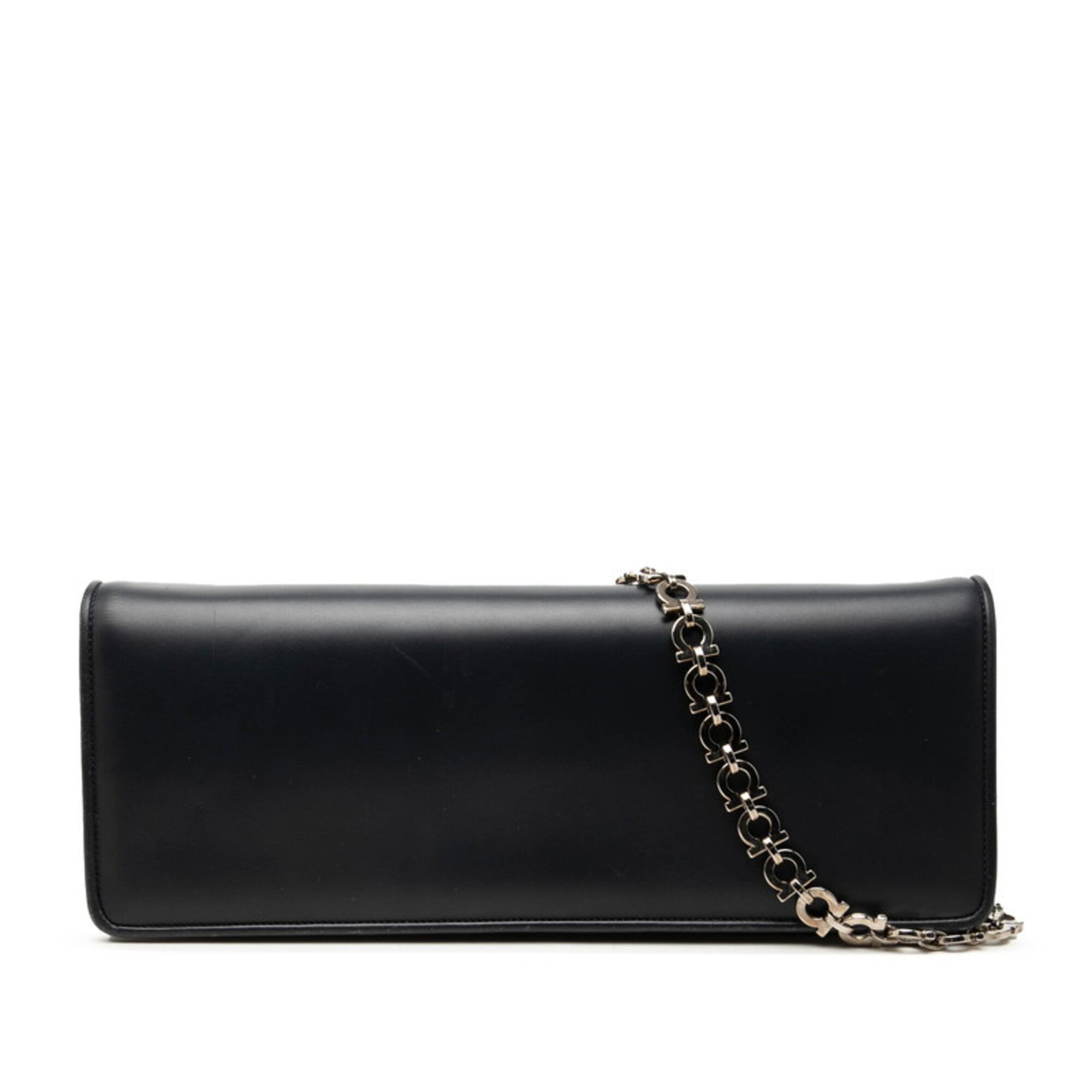 Salvatore Ferragamo Navy Leather Shoulder Bag (Pre-Owned)