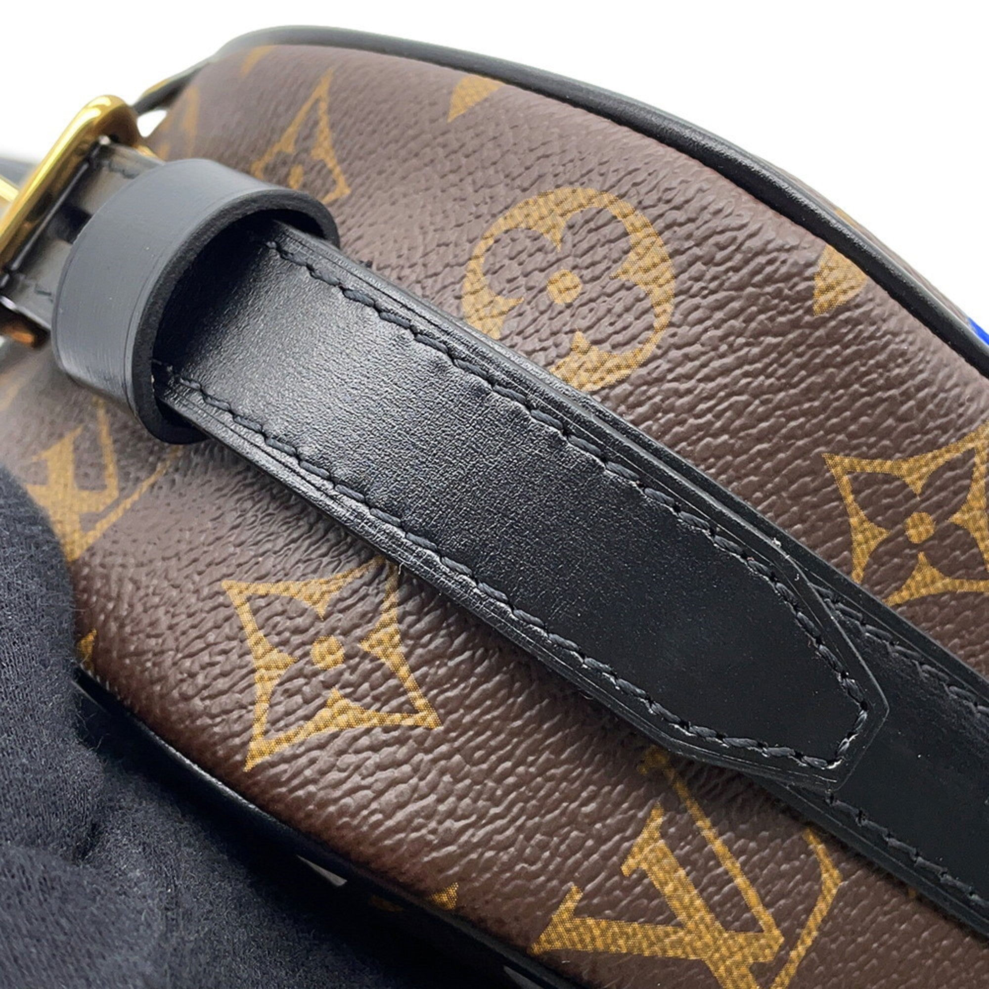 Louis Vuitton Monogram Black Blue Noir White Monogram Handbag Shoulder Bag (Pre-Owned)