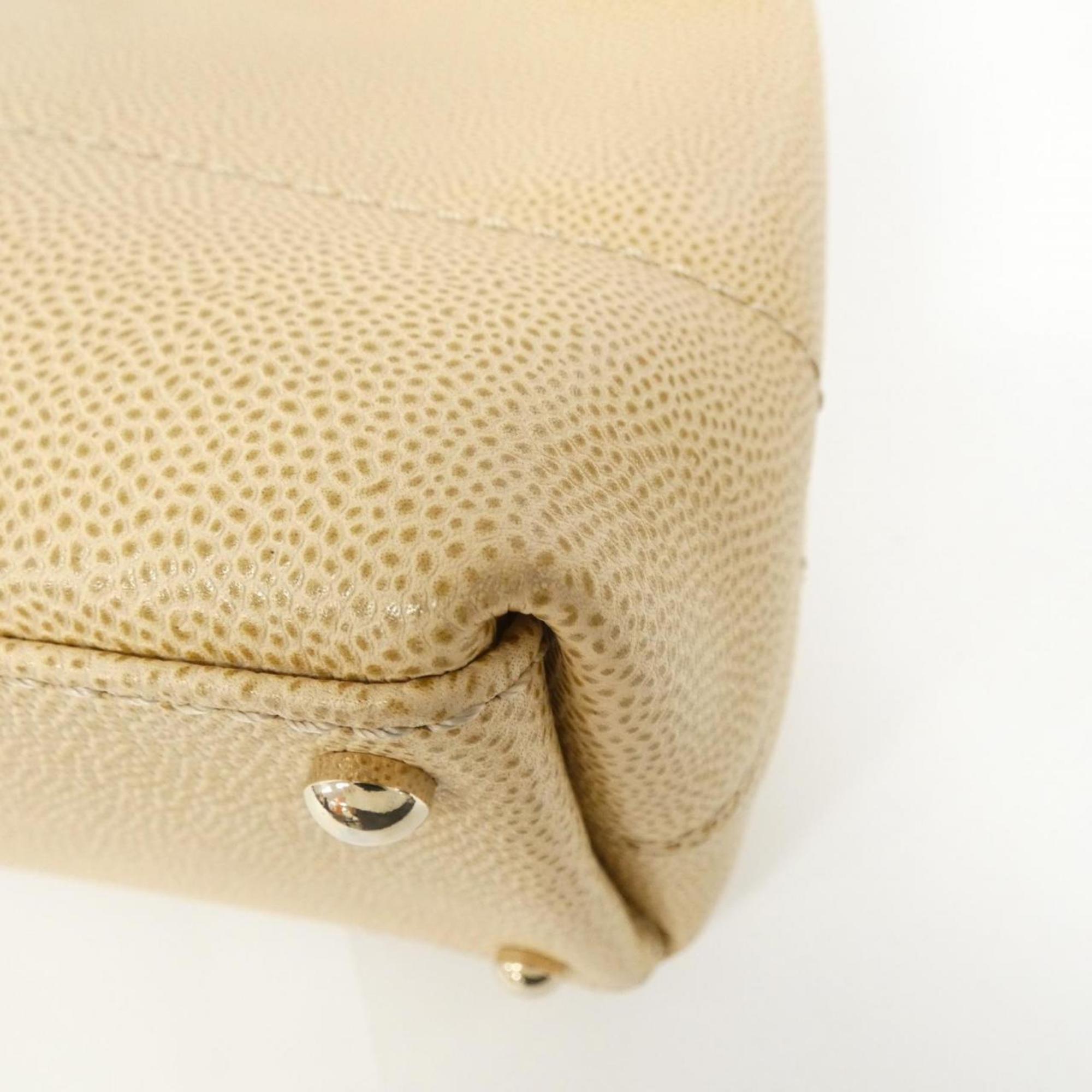 Chanel Beige Caviar Leather Handbag (Pre-Owned)