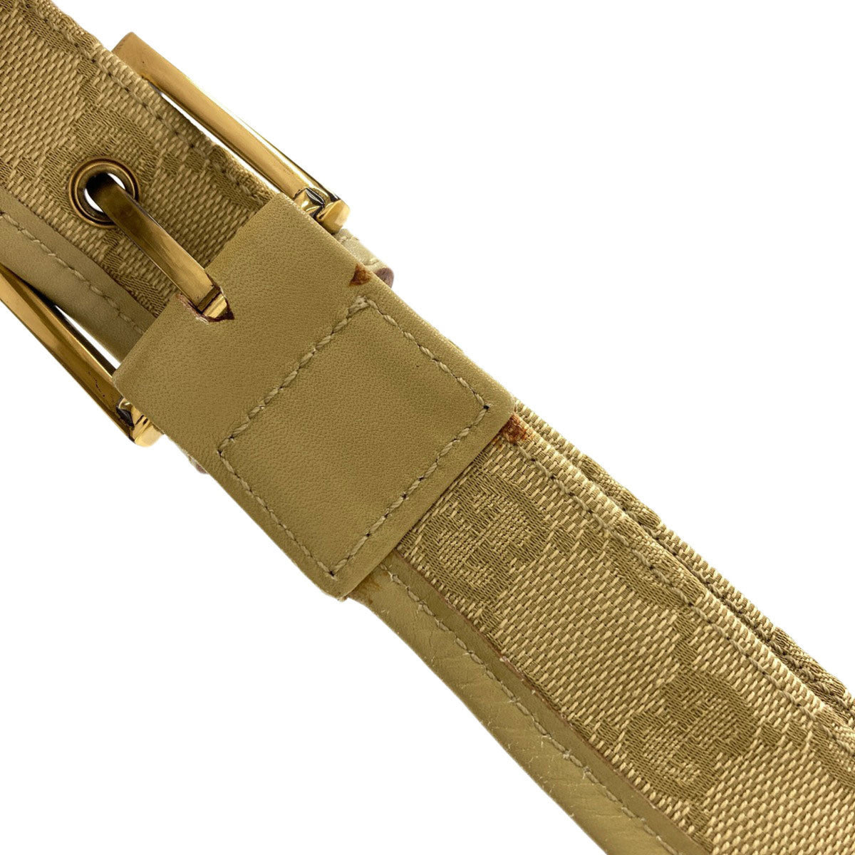 Gucci Beige Canvas Shoulder Bag (Pre-Owned)