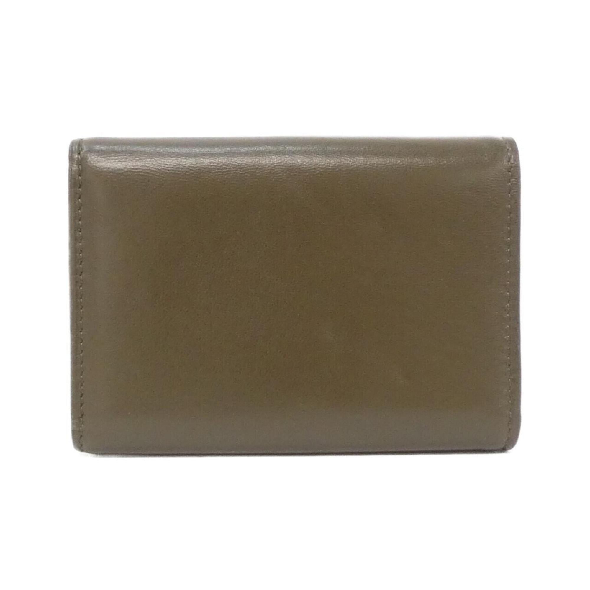 Loewe Dark Khaki Green Leather Wallet (Tri-Fold) (Pre-Owned)