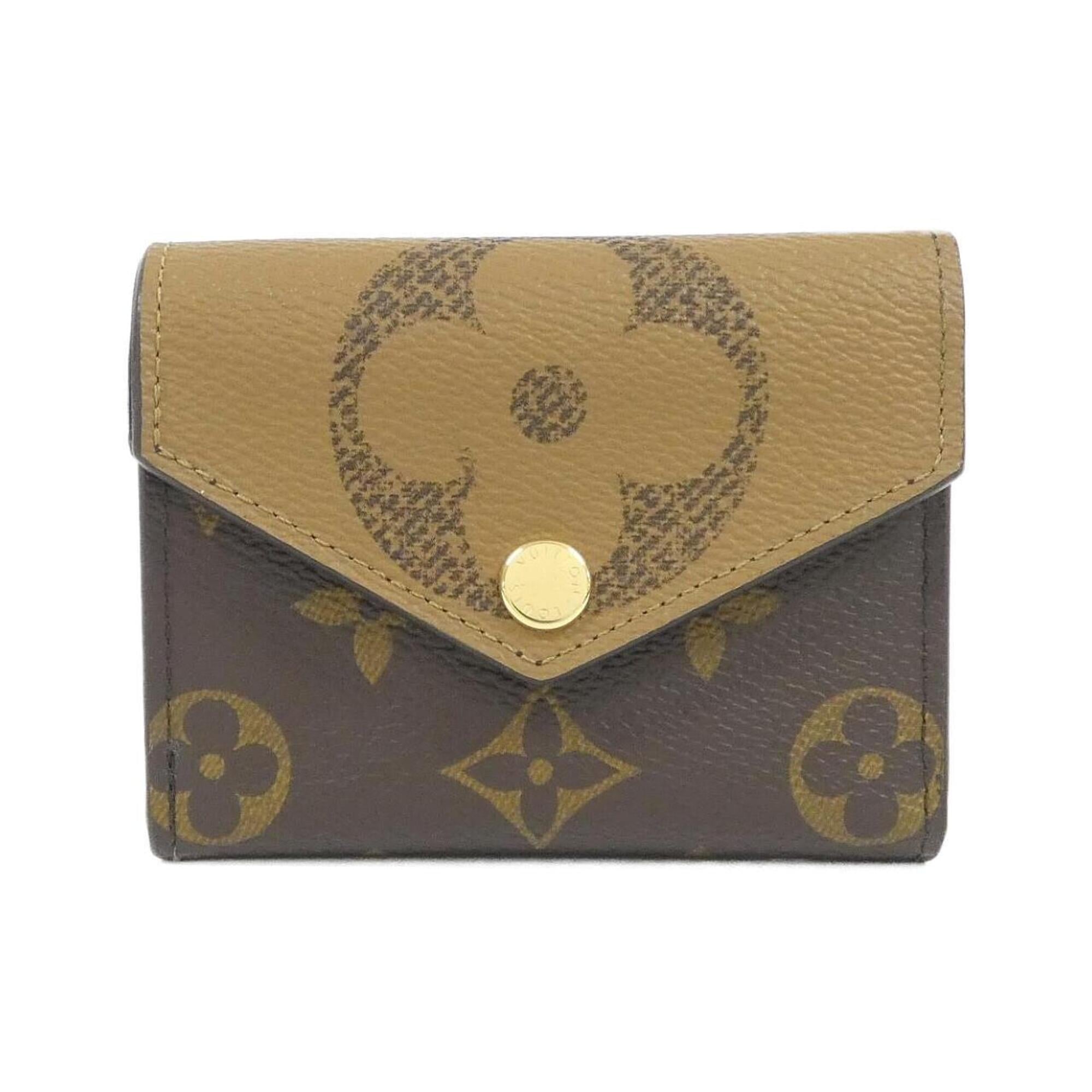 Louis Vuitton Monogram Marron Coated Canvas Wallet (Tri-Fold) (Pre-Owned)