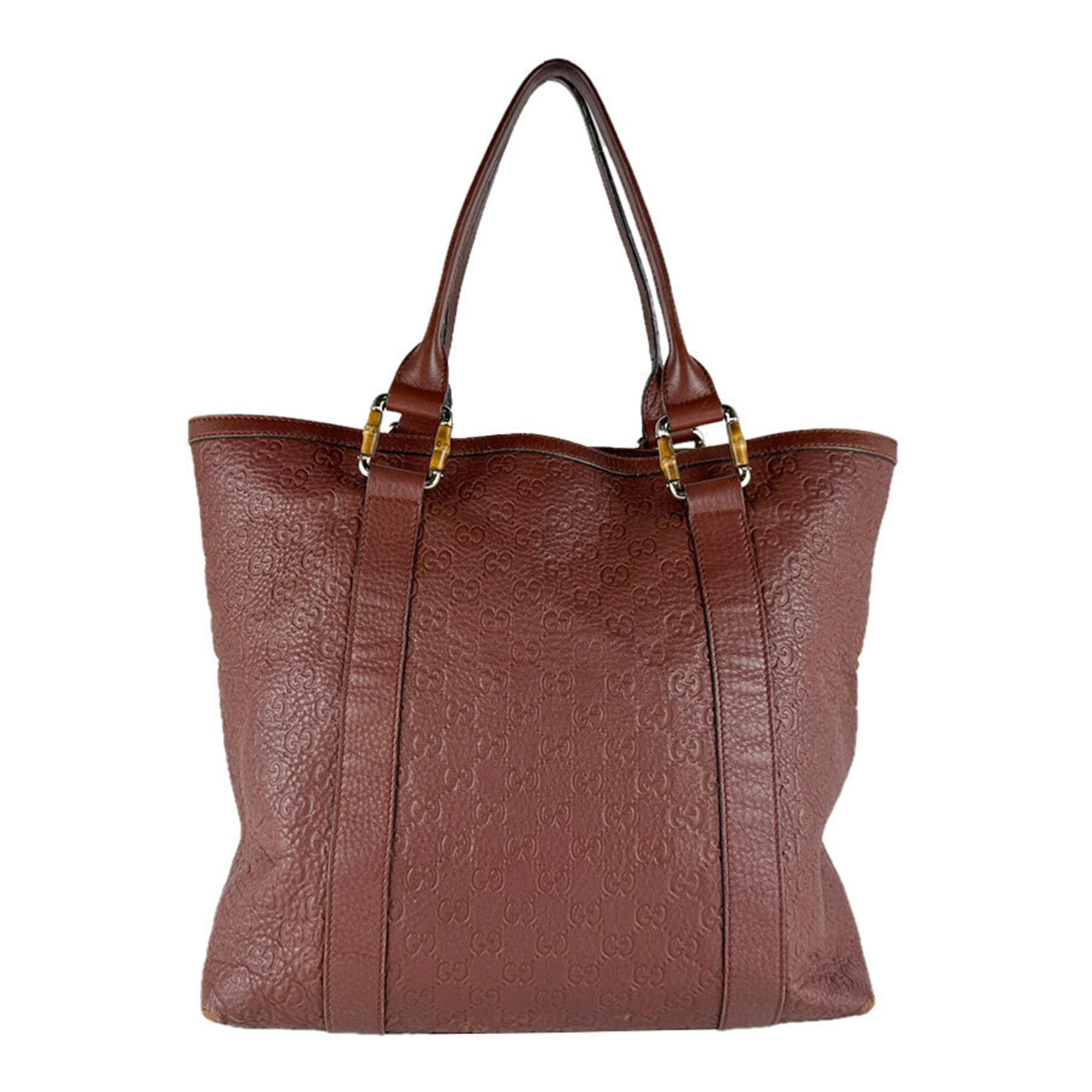Gucci Brown Leather Tote Bag (Pre-Owned)