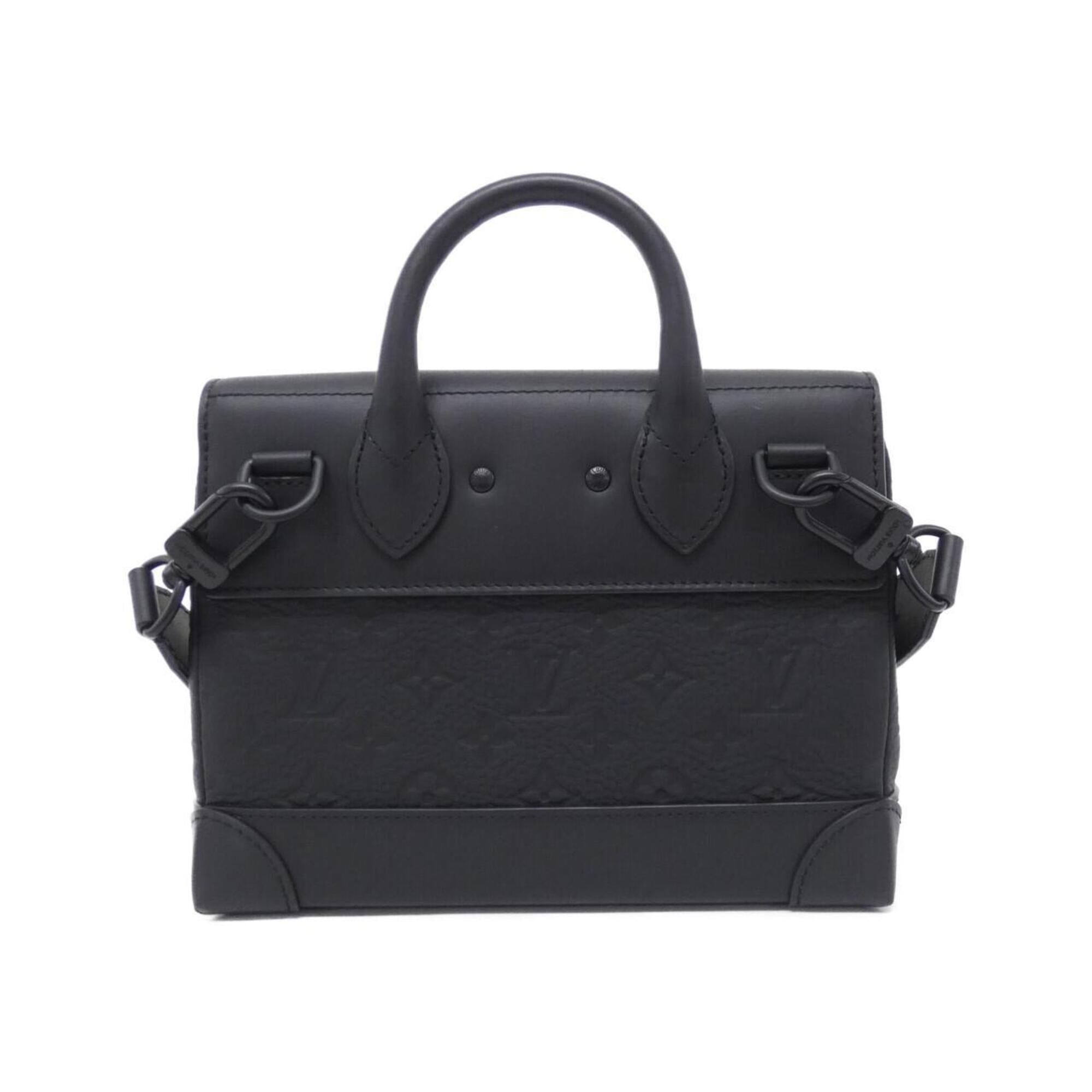 Louis Vuitton Black Leather Handbag (Pre-Owned)