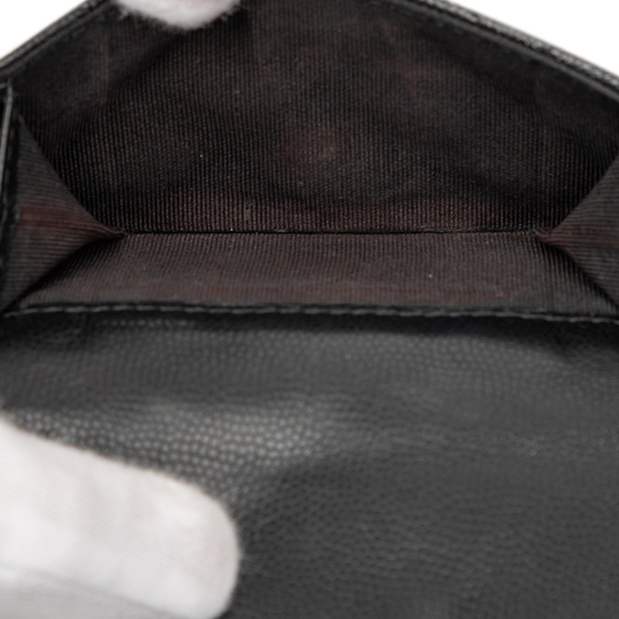 Chanel Matelasse Black Grained Calfskin Wallet (Tri-Fold) (Pre-Owned)