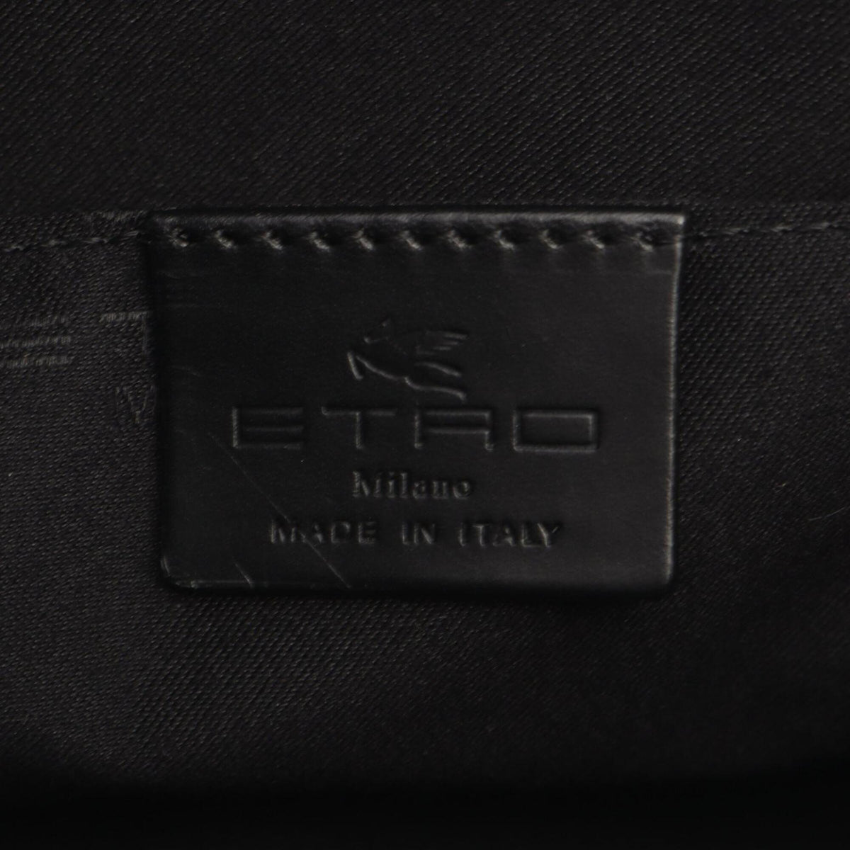 Etro Black Leather Handbag (Pre-Owned)