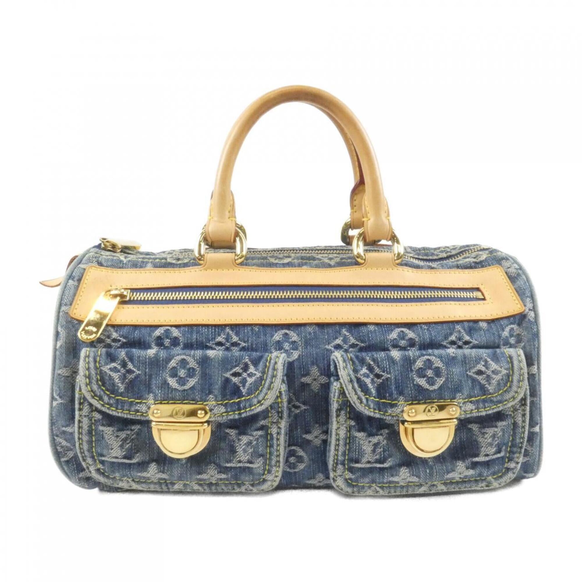 Louis Vuitton Blue Denim Canvas Boston Bag (Pre-Owned)