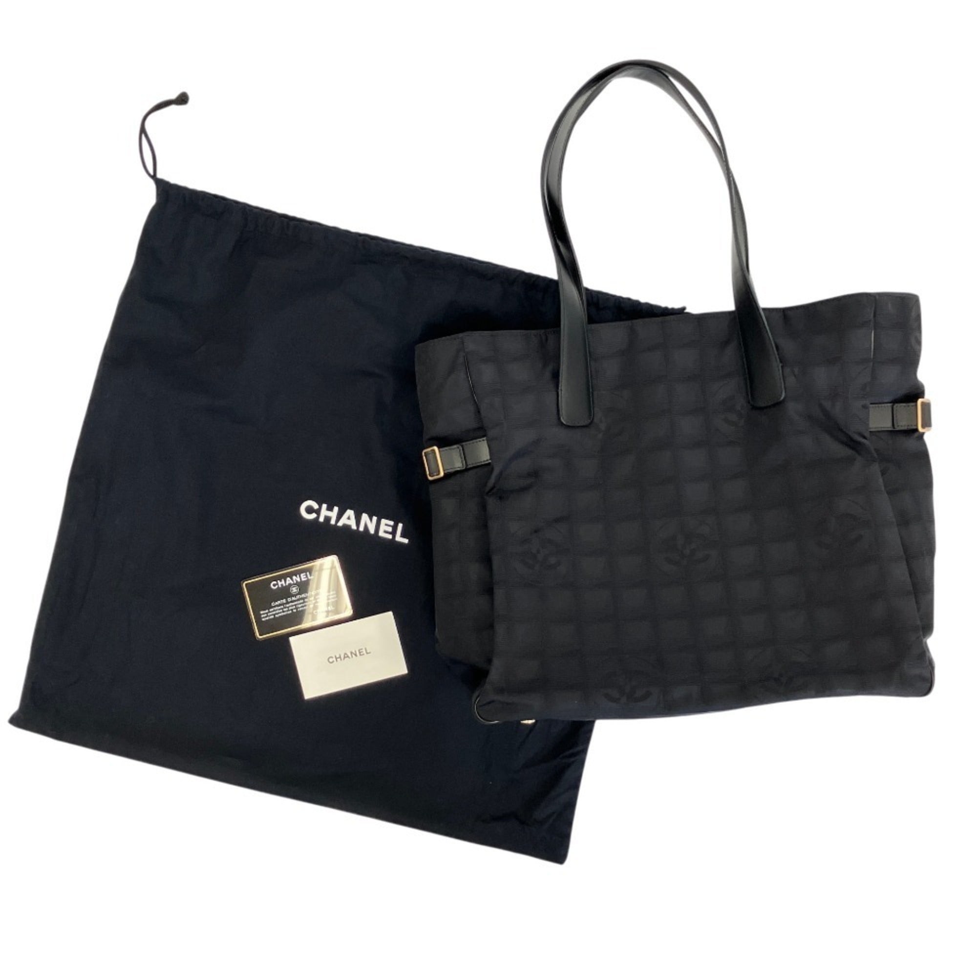 Chanel New Travel Line Black New Travel Line Tote Bag (Pre-Owned)