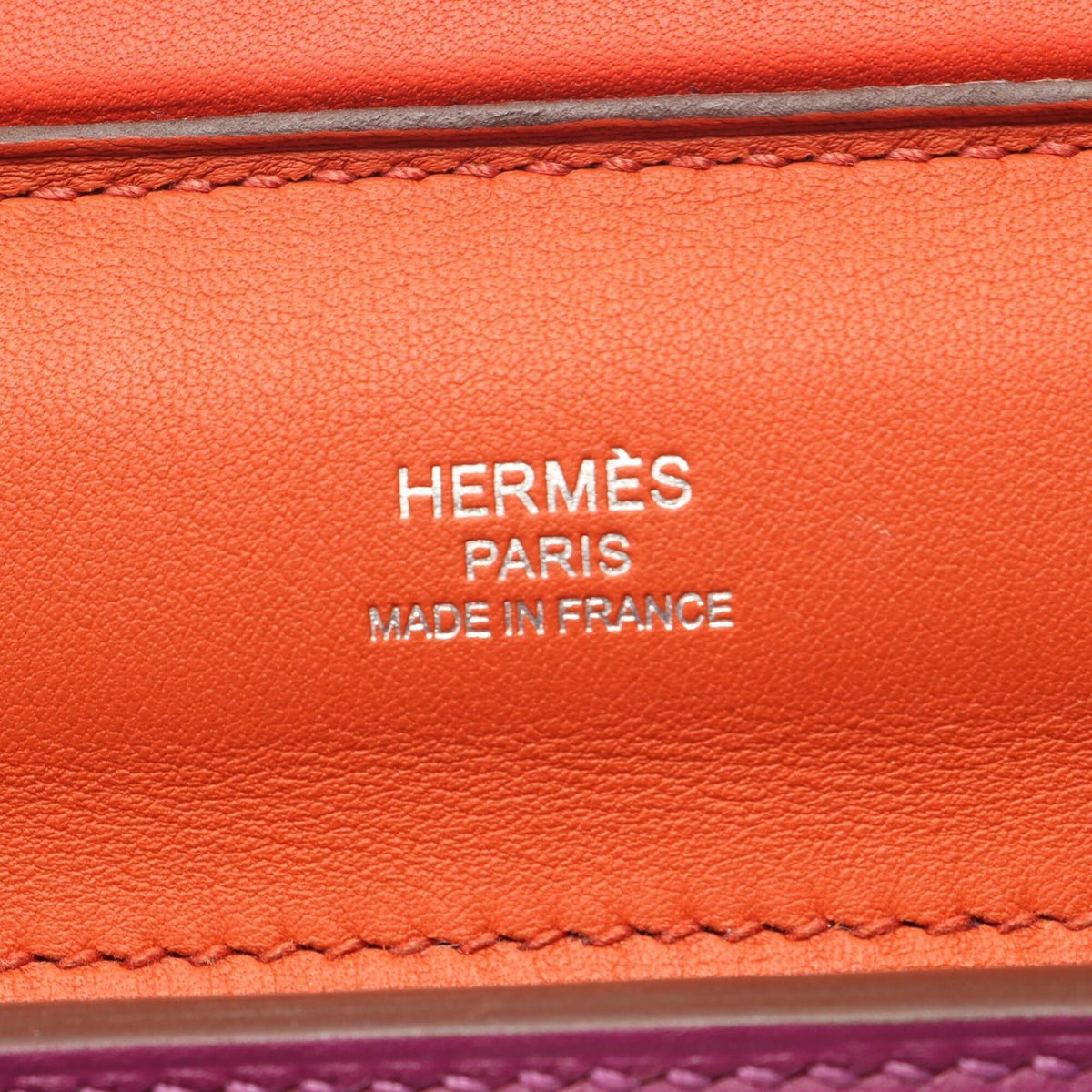 Hermes Orange Purple Swift Leather Handbag (Pre-Owned)